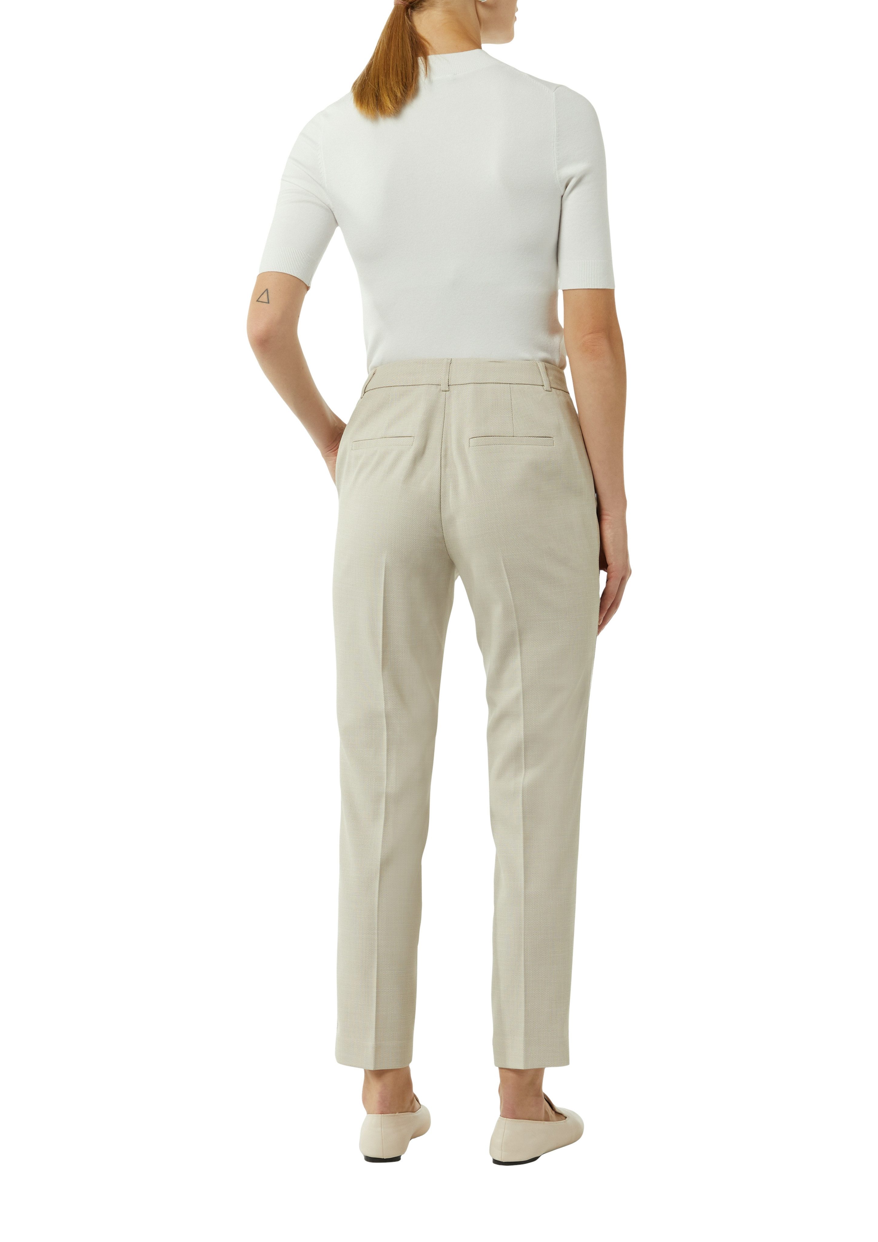 Comma 7/8 broek met riemlussen