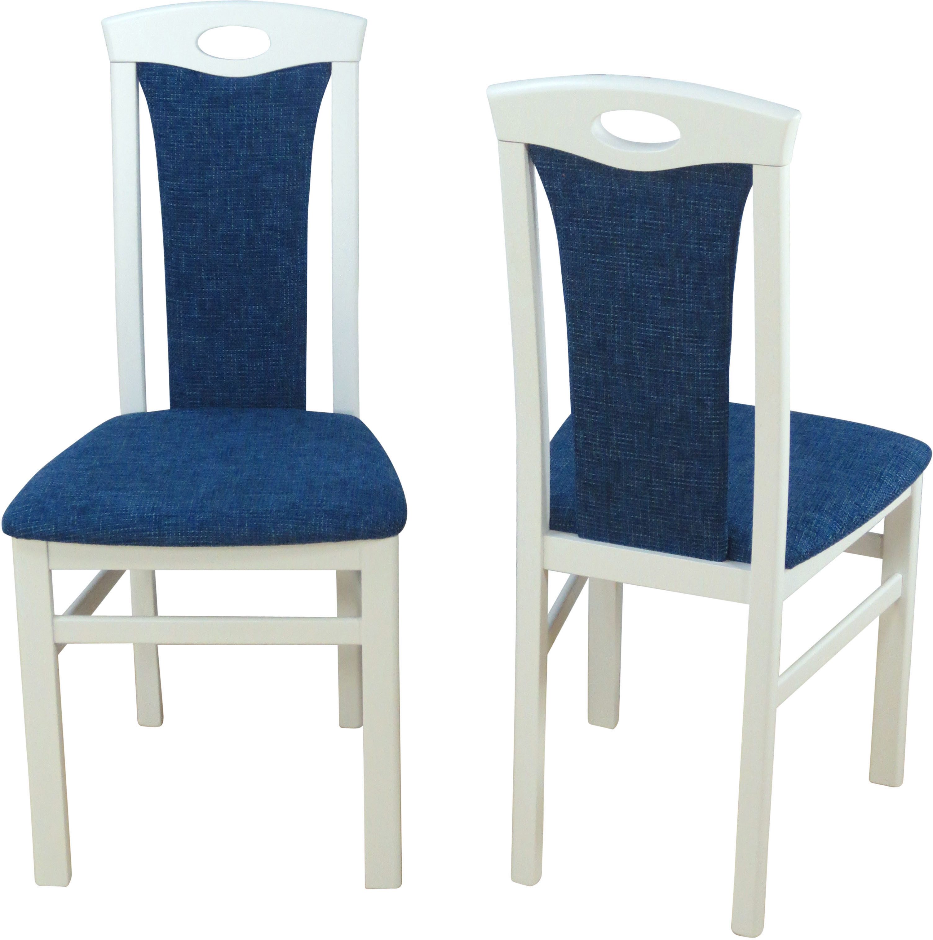 HOFMANN LIVING AND MORE Stoel met 4 poten (set, 2 stuks) gestoffeerde stoelen blauw
