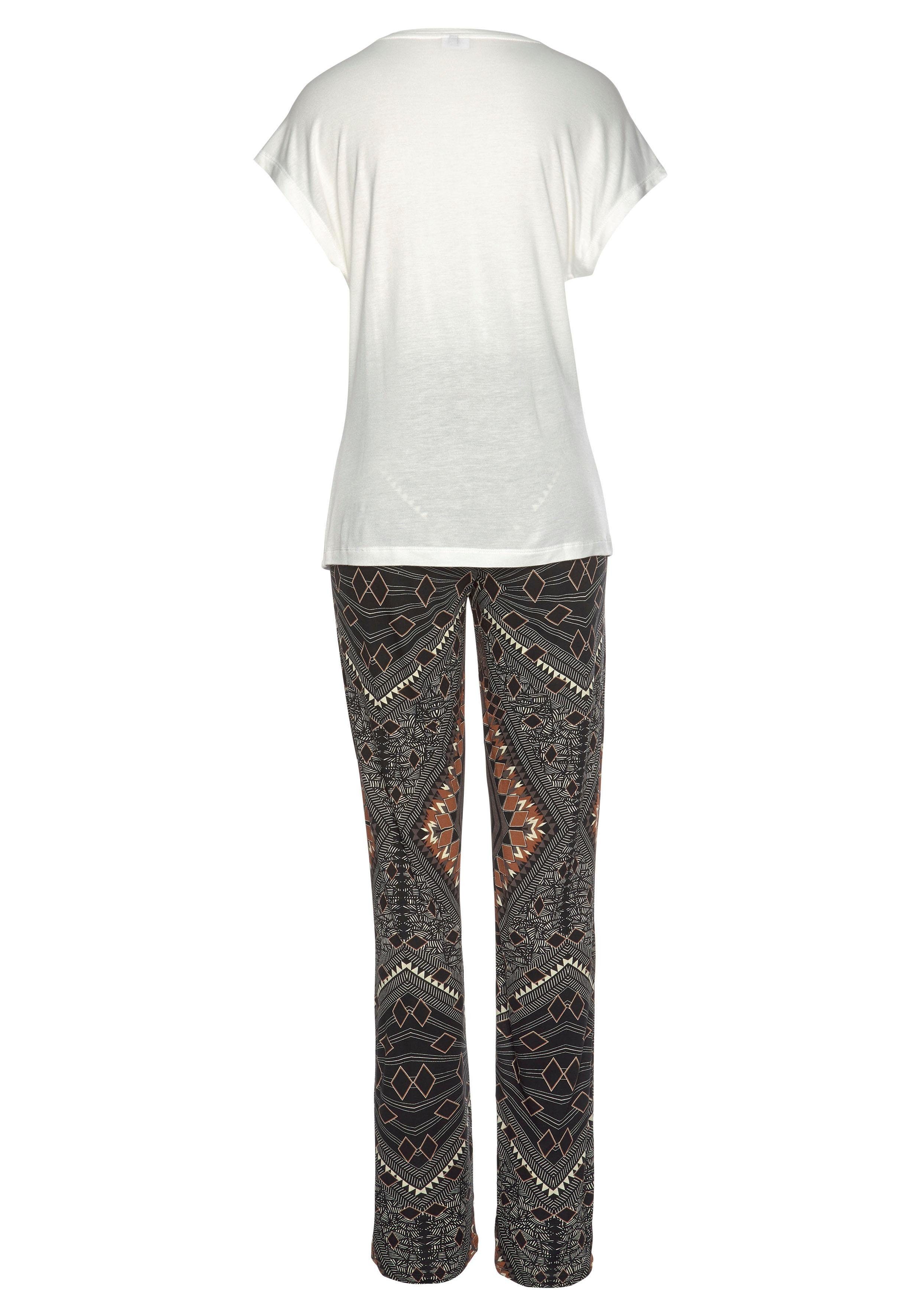 Lascana Pyjama in etno-design (2-delig, 1 stuk)