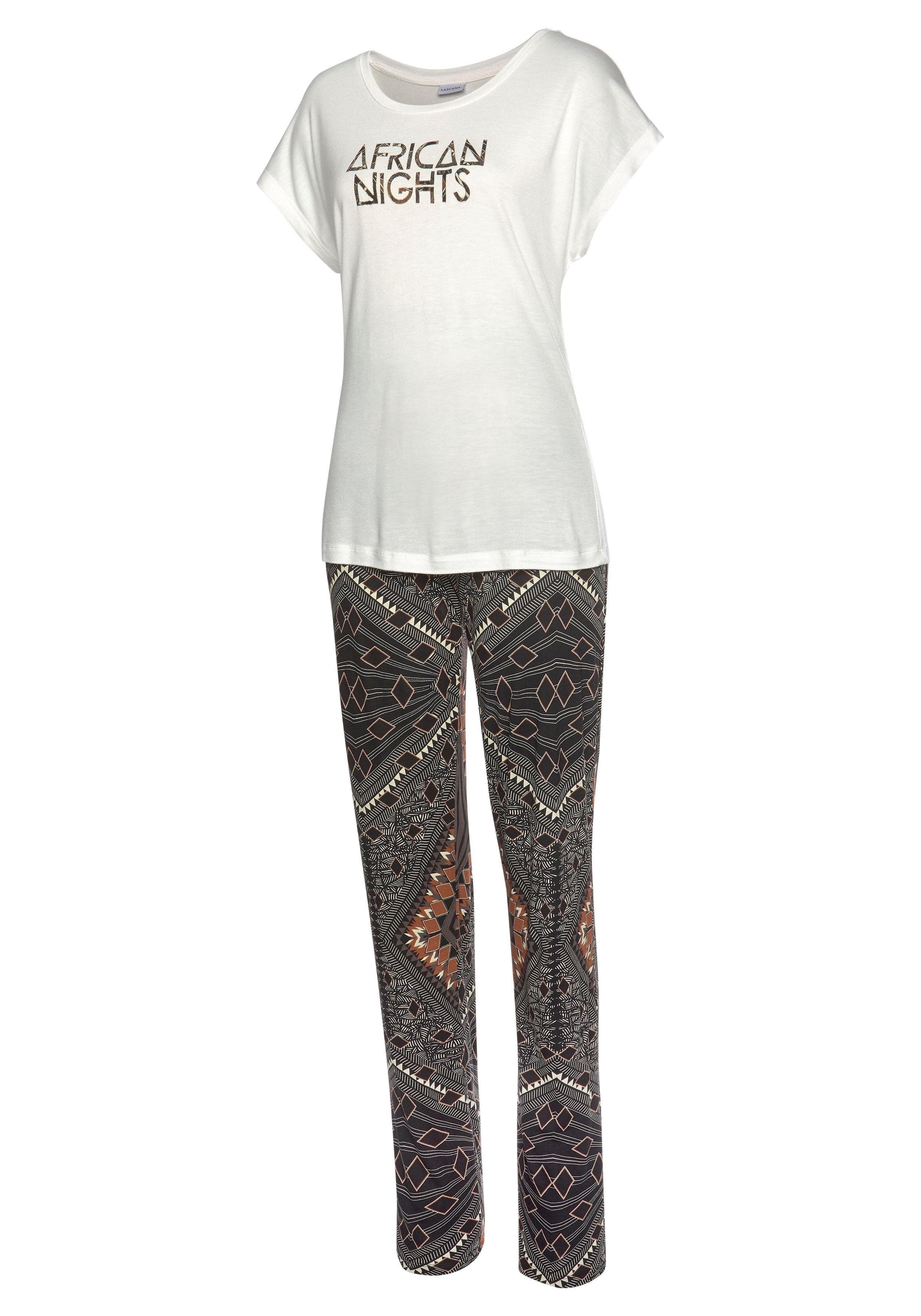 Lascana Pyjama in etno-design (2-delig, 1 stuk)