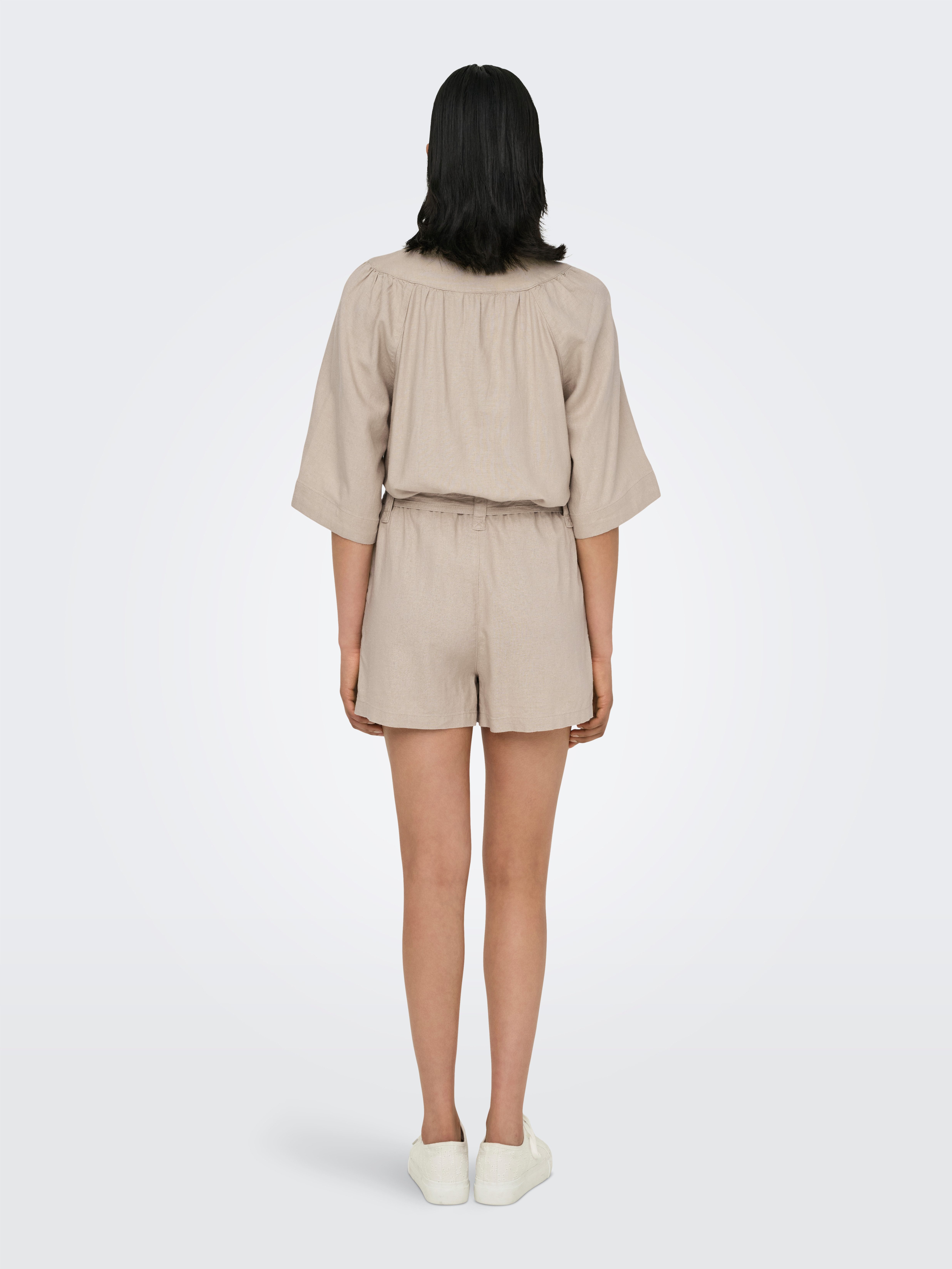Only Short ONLCARO HW LINEN BL BELT SHORTS CC PNT