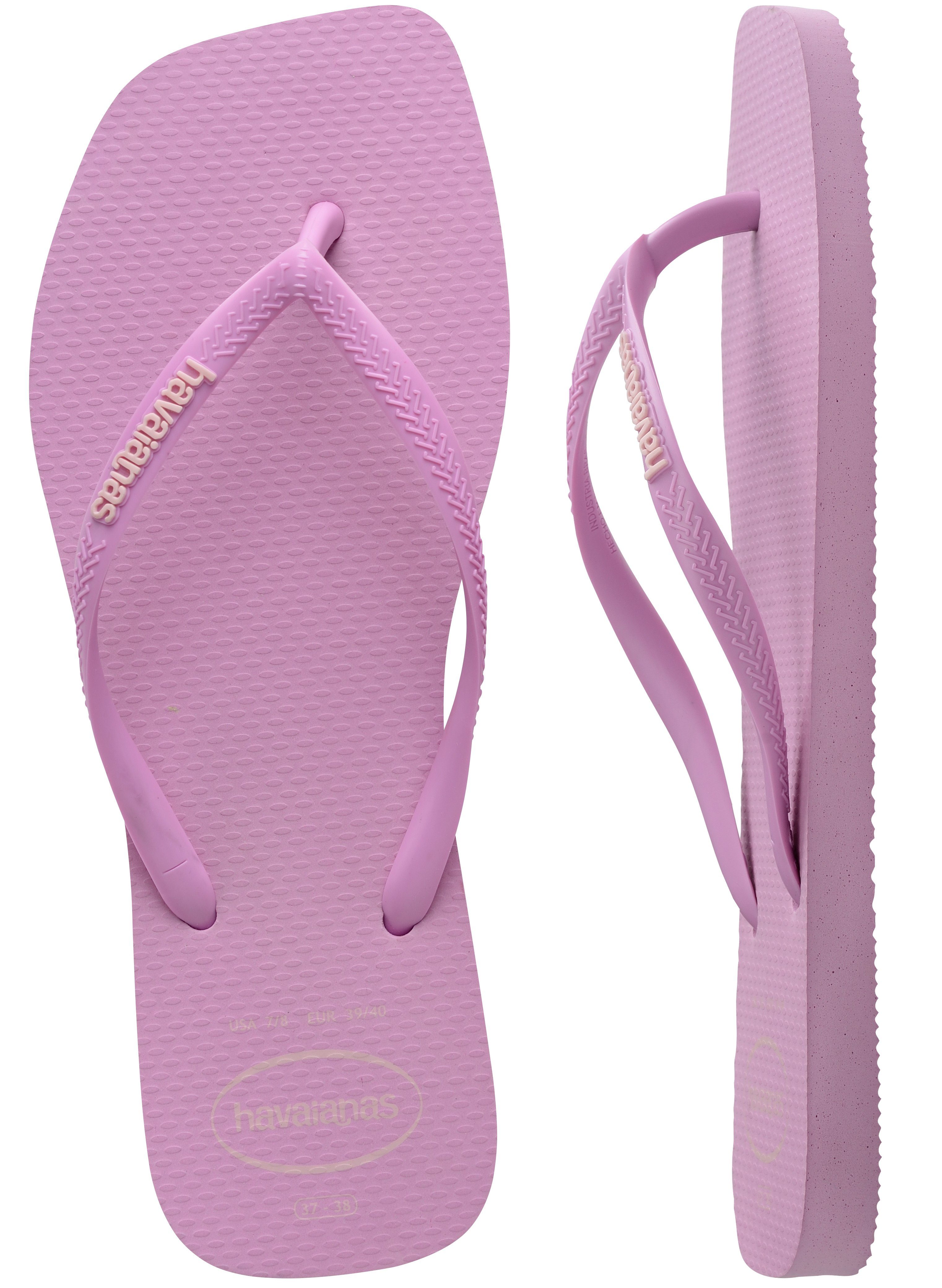 Havaianas Teenslippers SQUARE LOGO POP UP , zomerschoen, slippers, poolslides met vierkante teenstuk