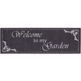 hanse home loper welcome to my garden wasbaar, geschikt voor binnen en buiten grijs