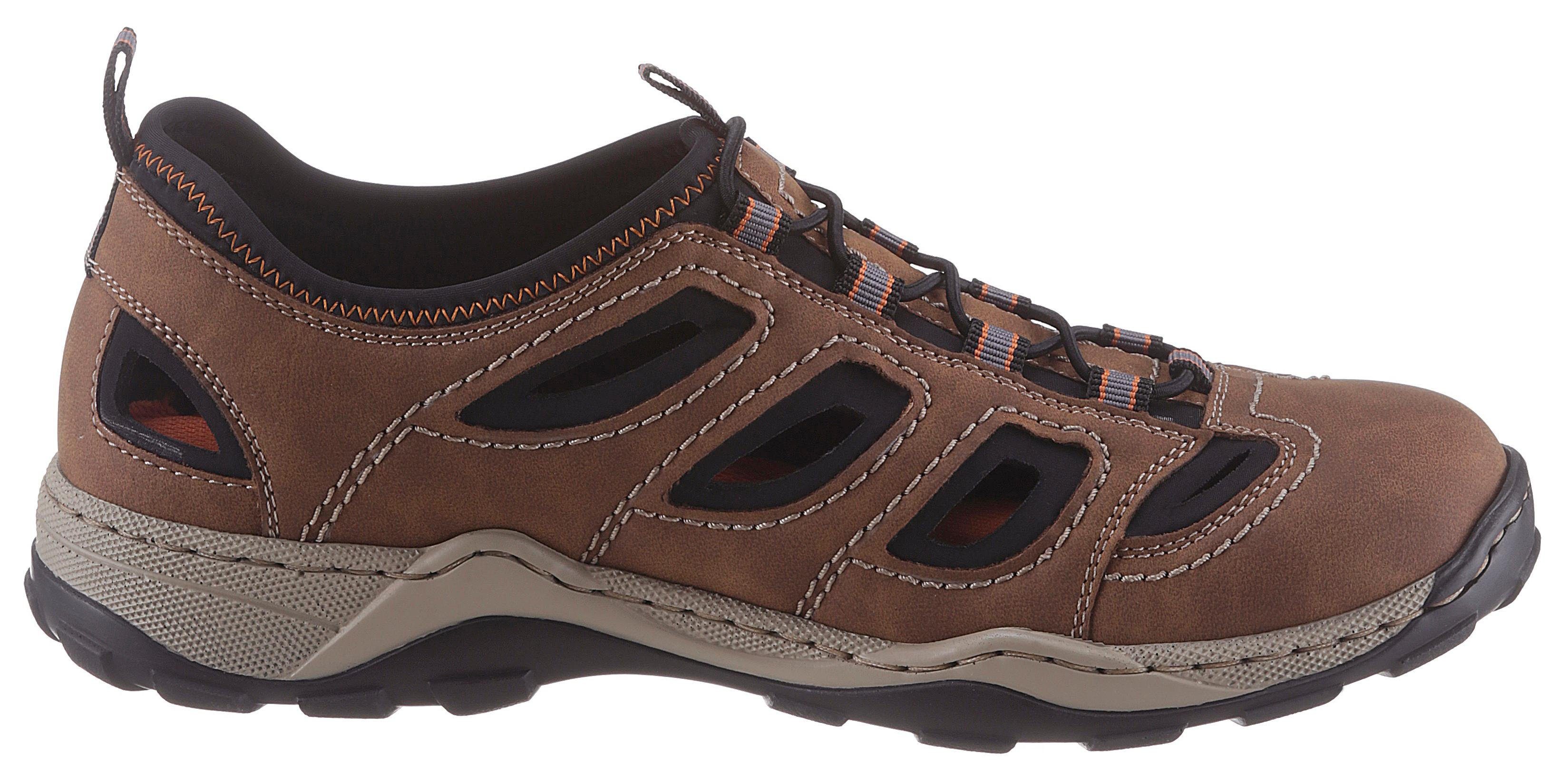 Rieker Instappers Trekking Schoen, Sandalen, Zomerschoen met praktische Gummitrek