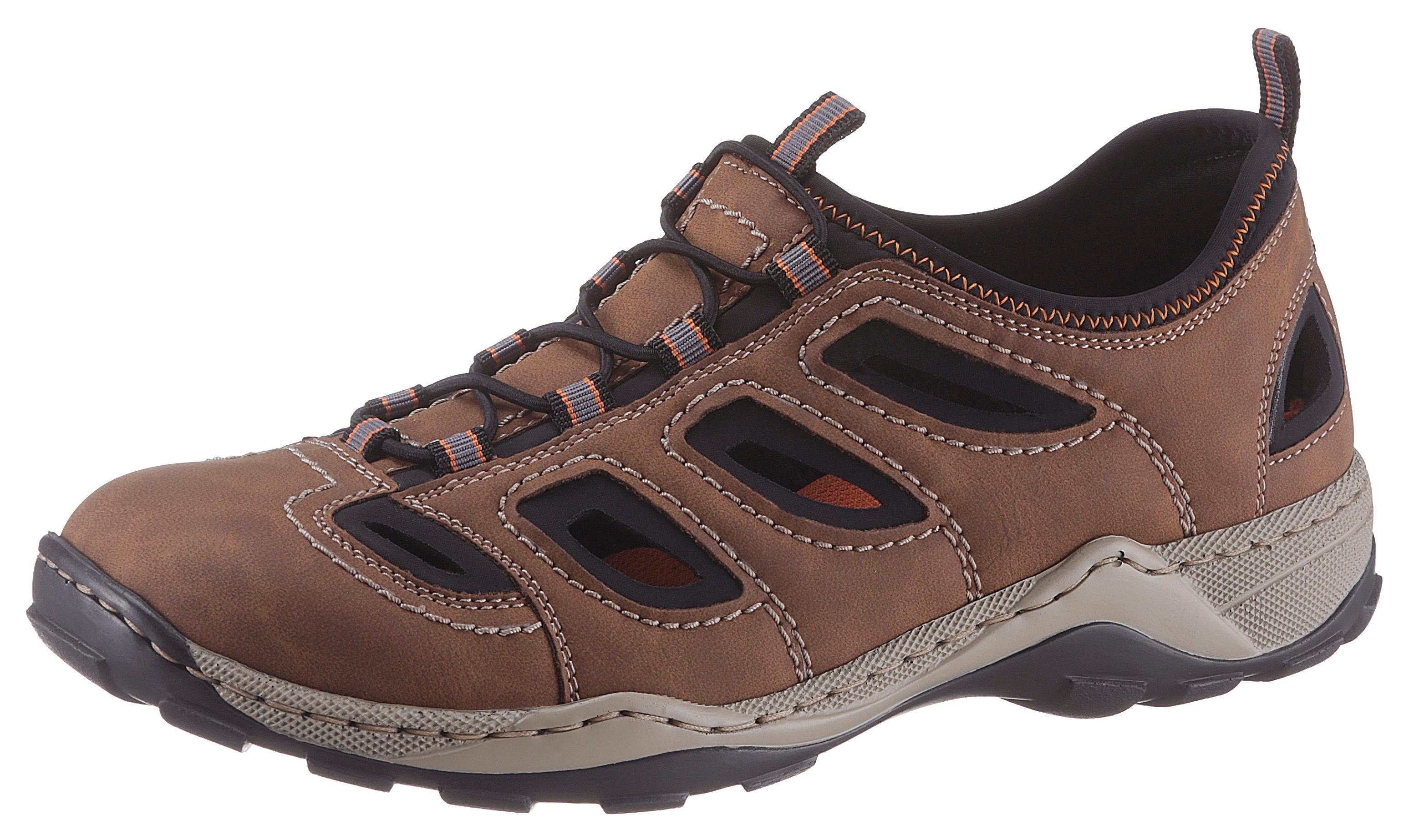 Rieker Instappers Trekking Schoen, Sandalen, Zomerschoen met praktische Gummitrek
