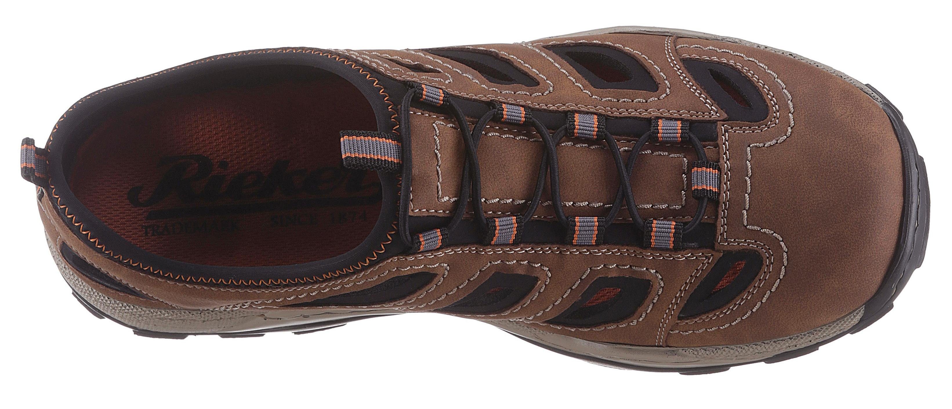 Rieker Instappers Trekking Schoen, Sandalen, Zomerschoen met praktische Gummitrek