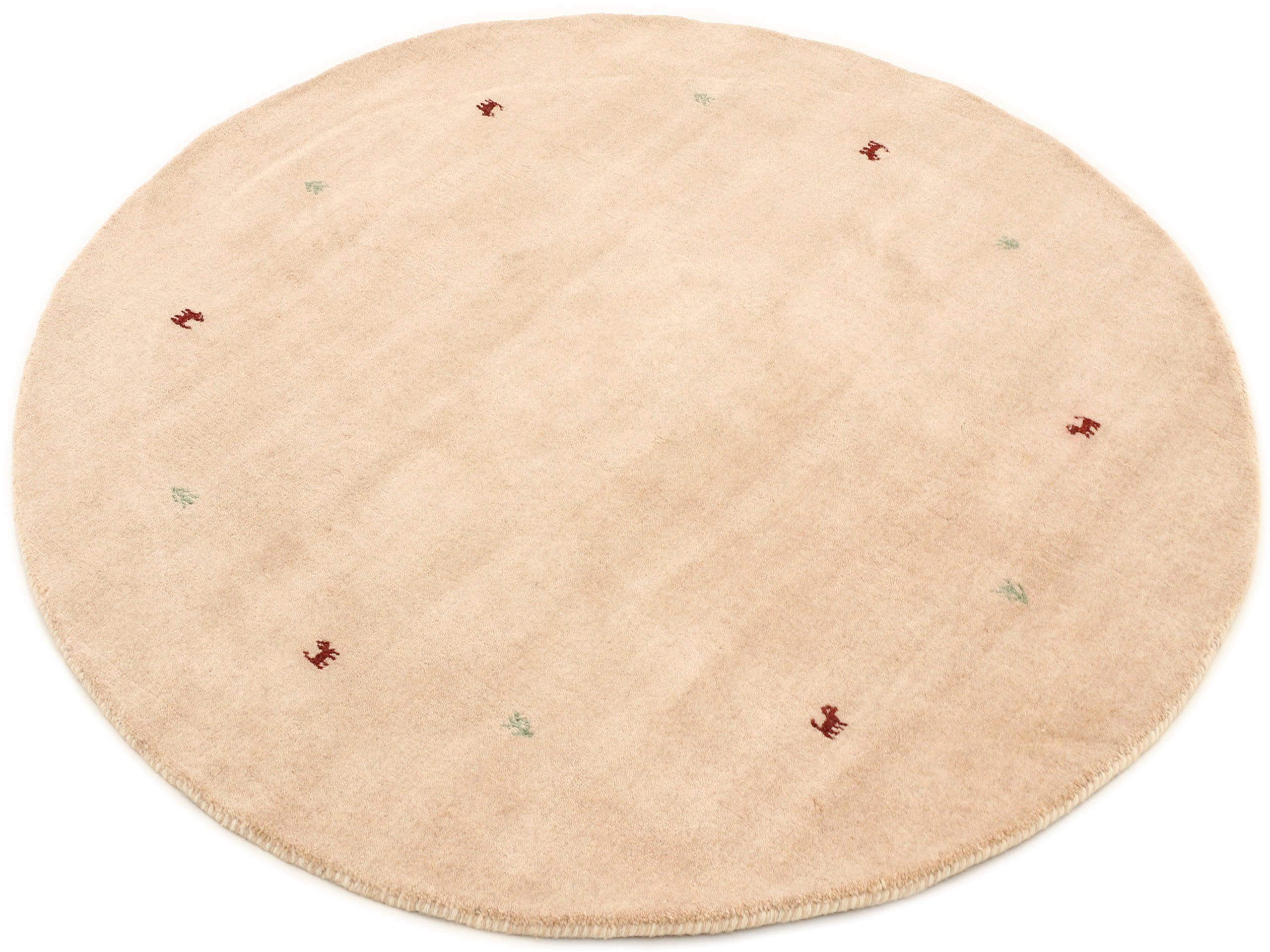 carpetfine Wollen kleed Gabbeh uni zuivere wol met de hand geweven, gabbeh diermotief warm omgevingsklimaat vele maten