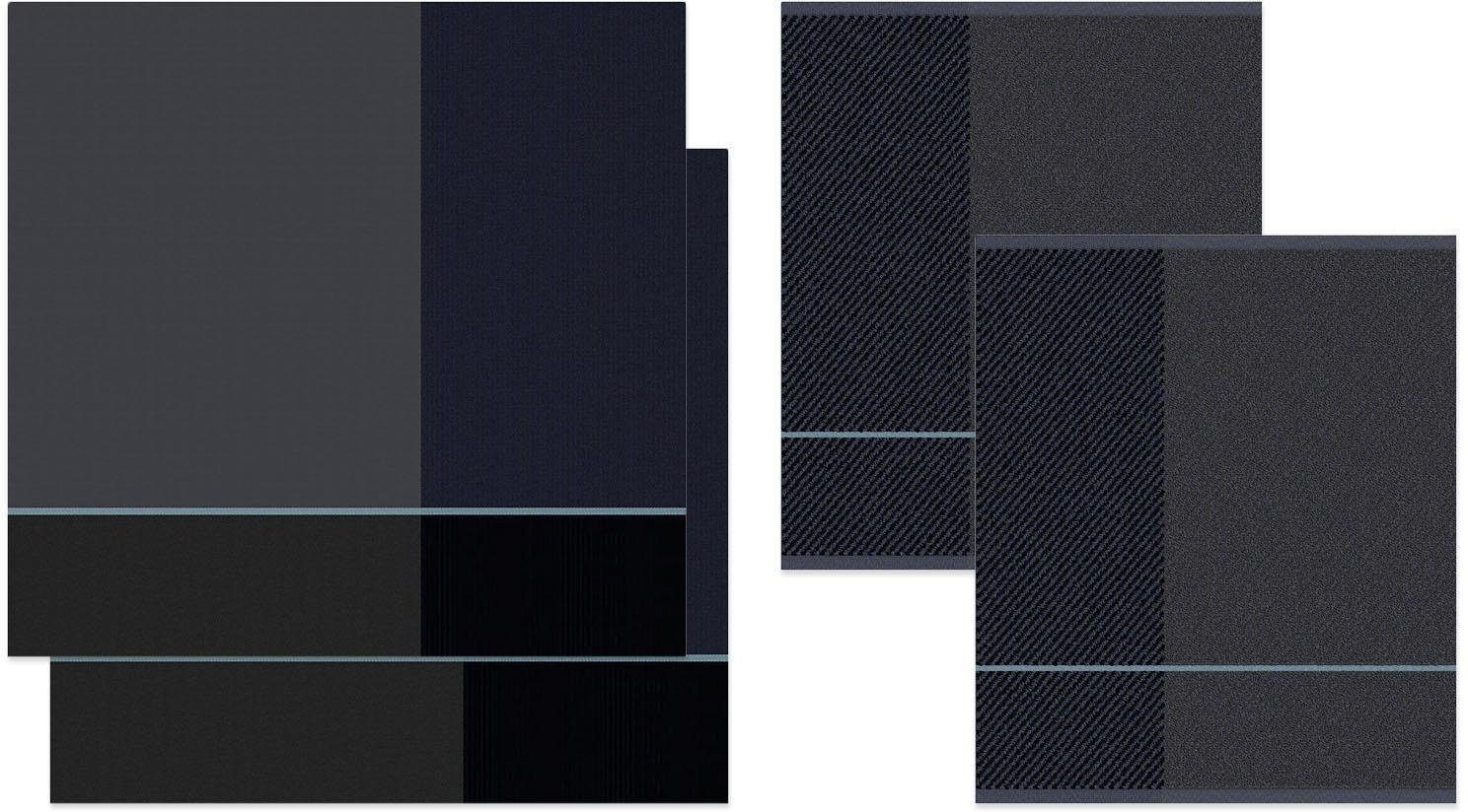 DDDDD Theedoek Blend Combiset_ 2 keukendoeken & 2 theedoeken (set, 4-delig)