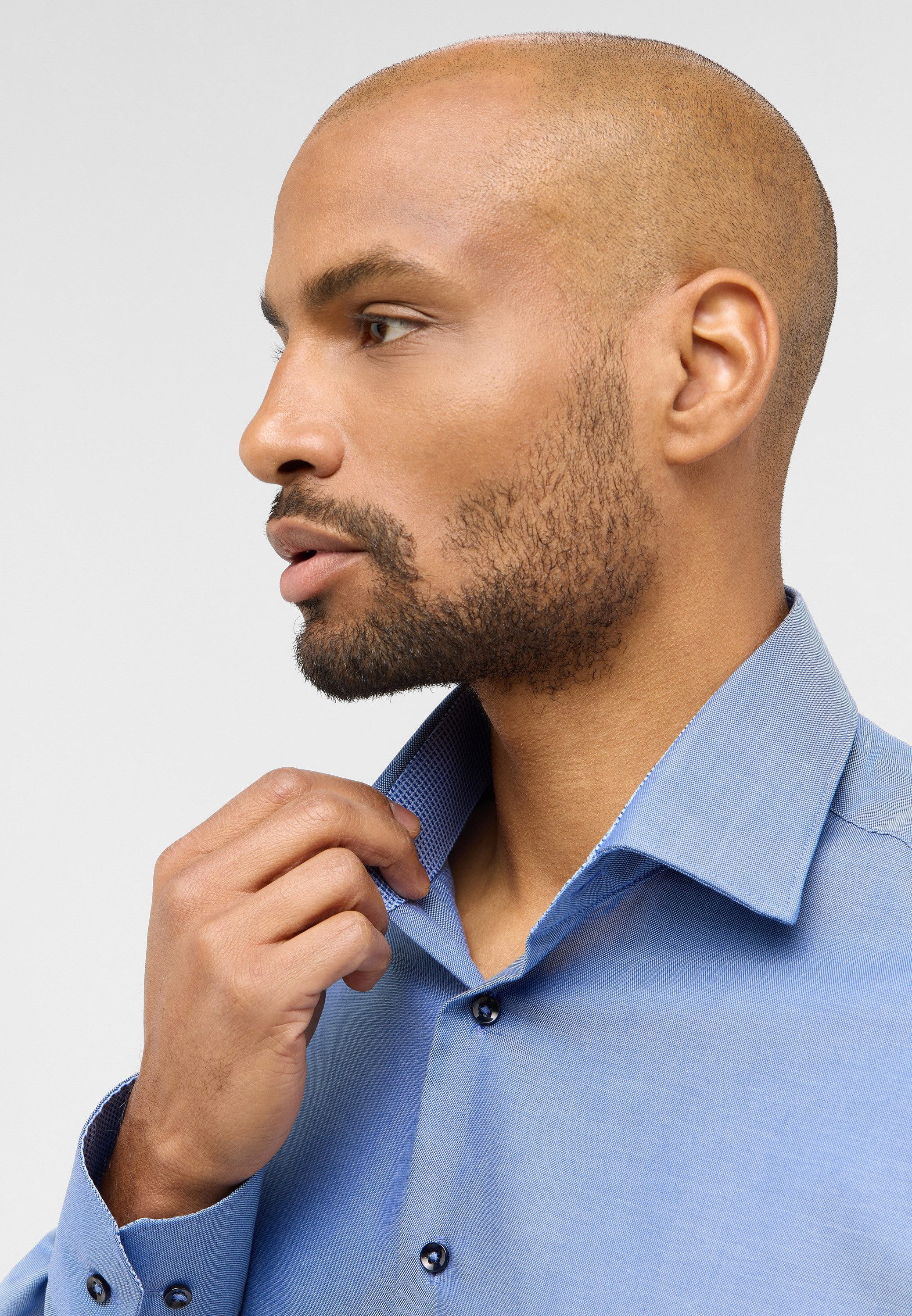 Eterna Overhemd met lange mouwen Comfort fit NON IRON (strijkvrij)