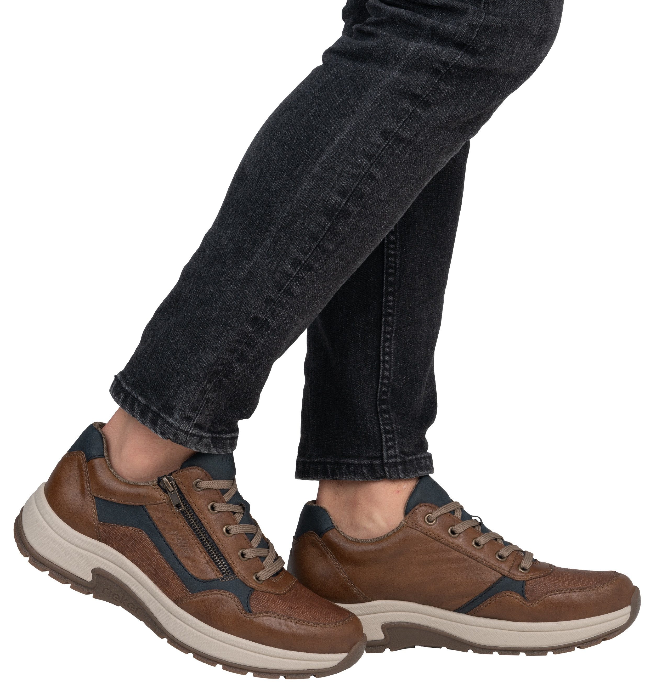 Rieker Sneakers , lage schoen, vrijetijdsschoen, veterschoen in comfortabele vorm