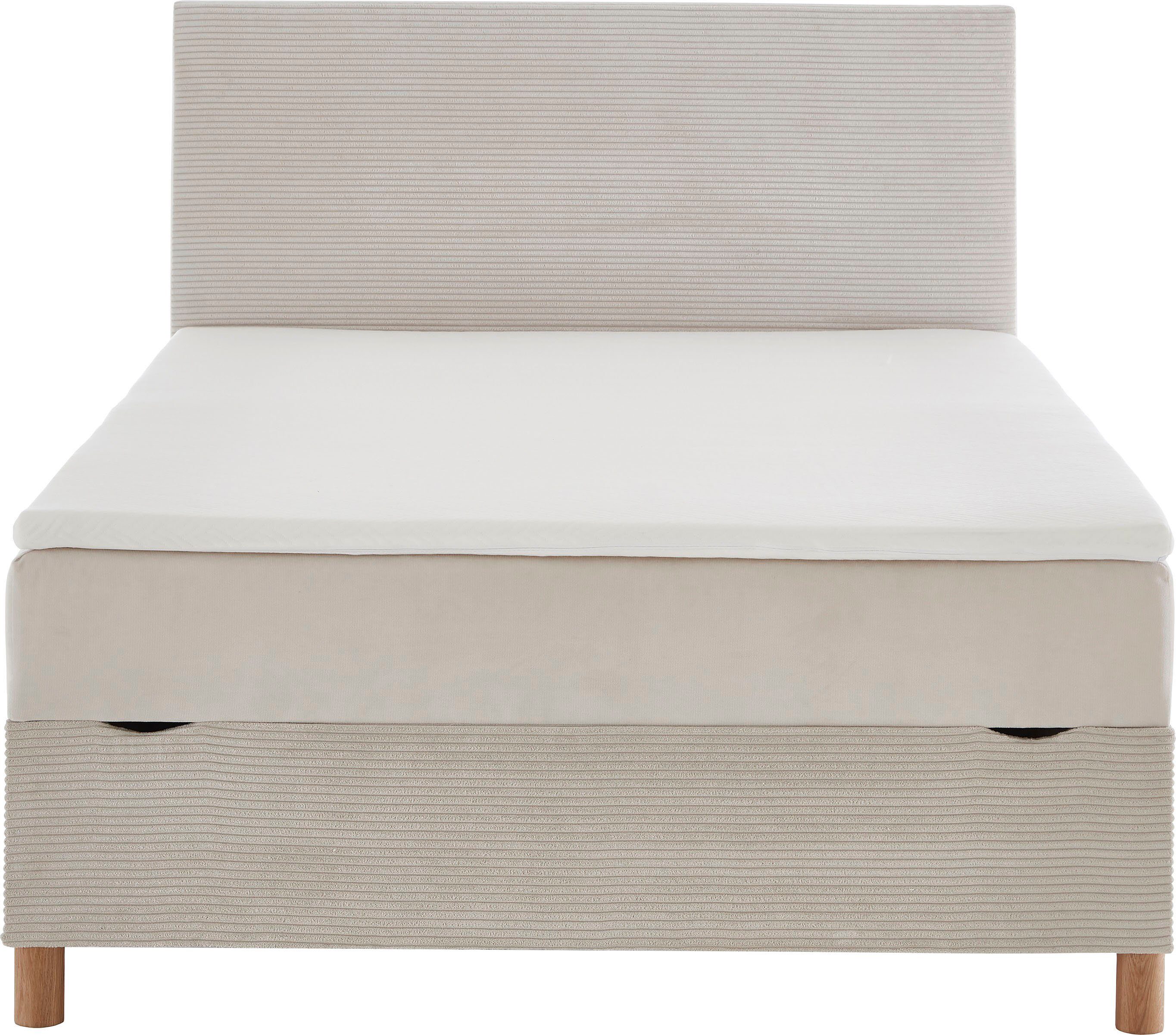 meise.möbel Boxspring Corsica met bedkist en topmatras, bekleding in een stof- en cordmix