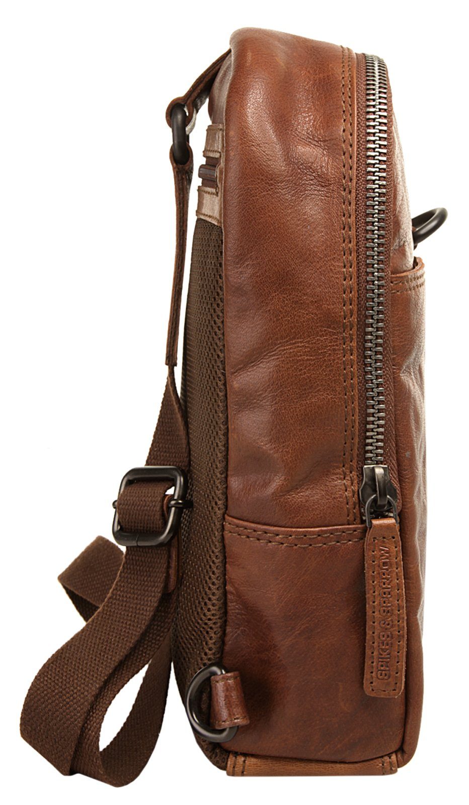 Spikes & Sparrow Schoudertas echt leder