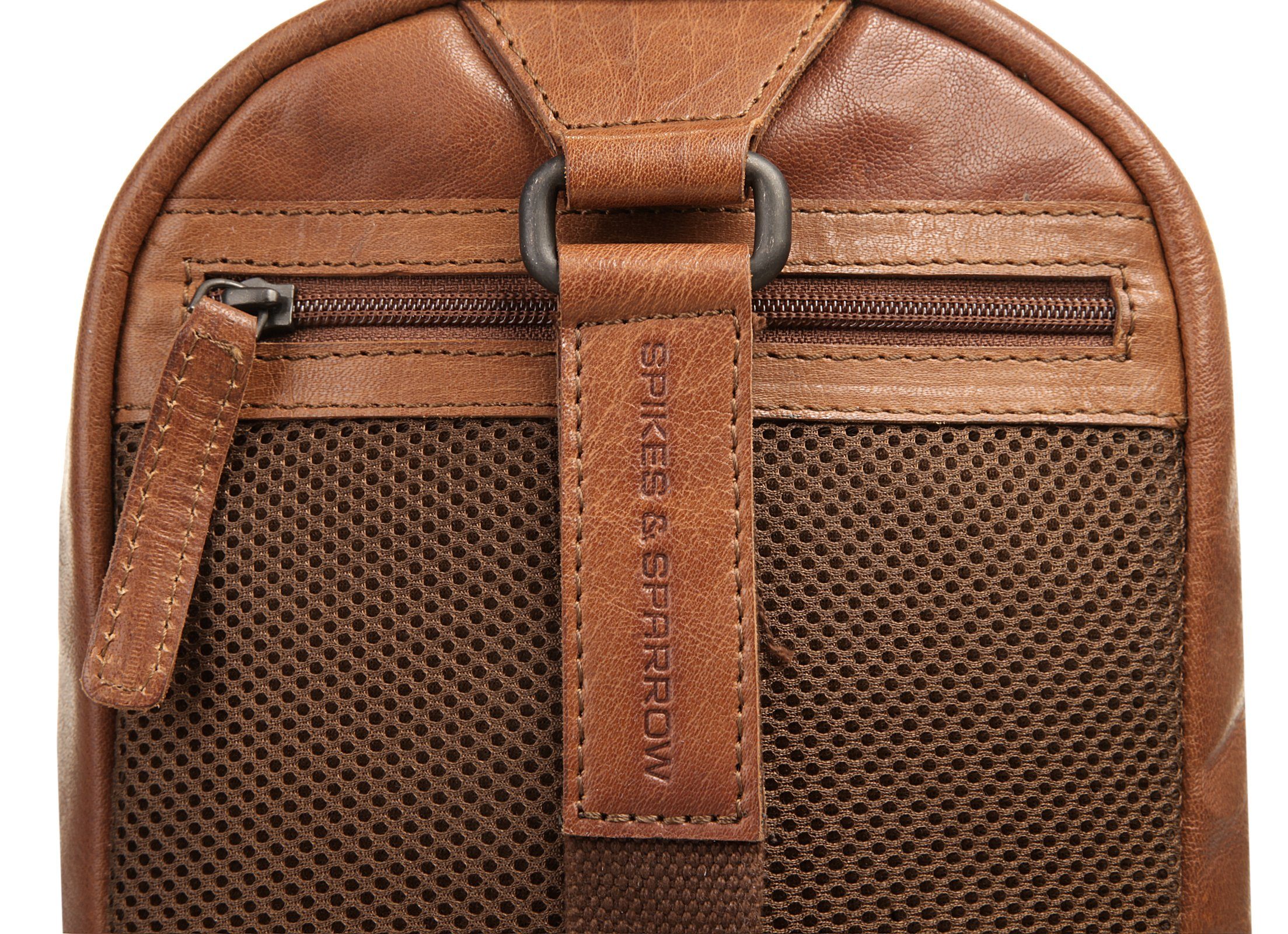 Spikes & Sparrow Schoudertas echt leder