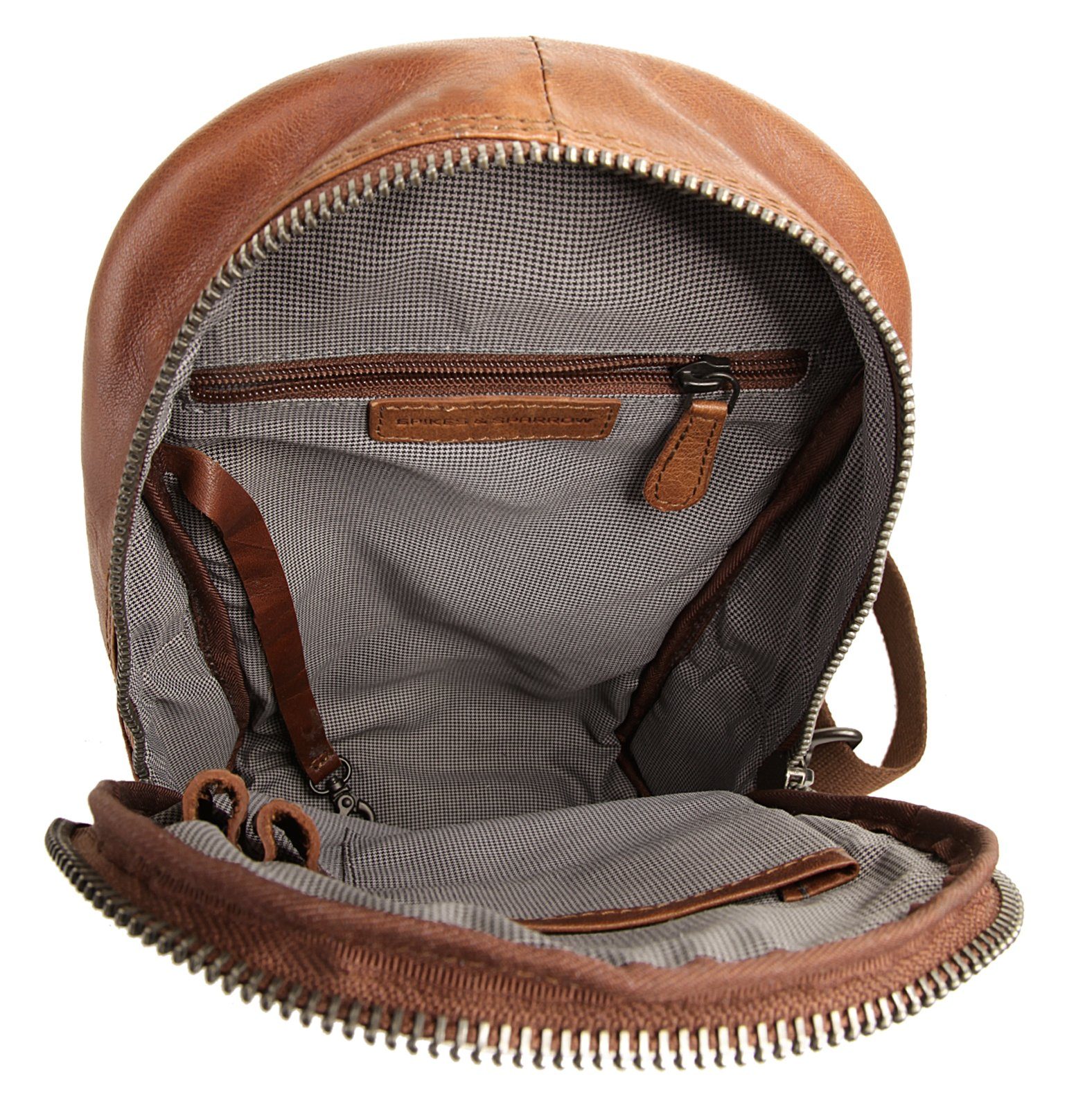 Spikes & Sparrow Schoudertas echt leder