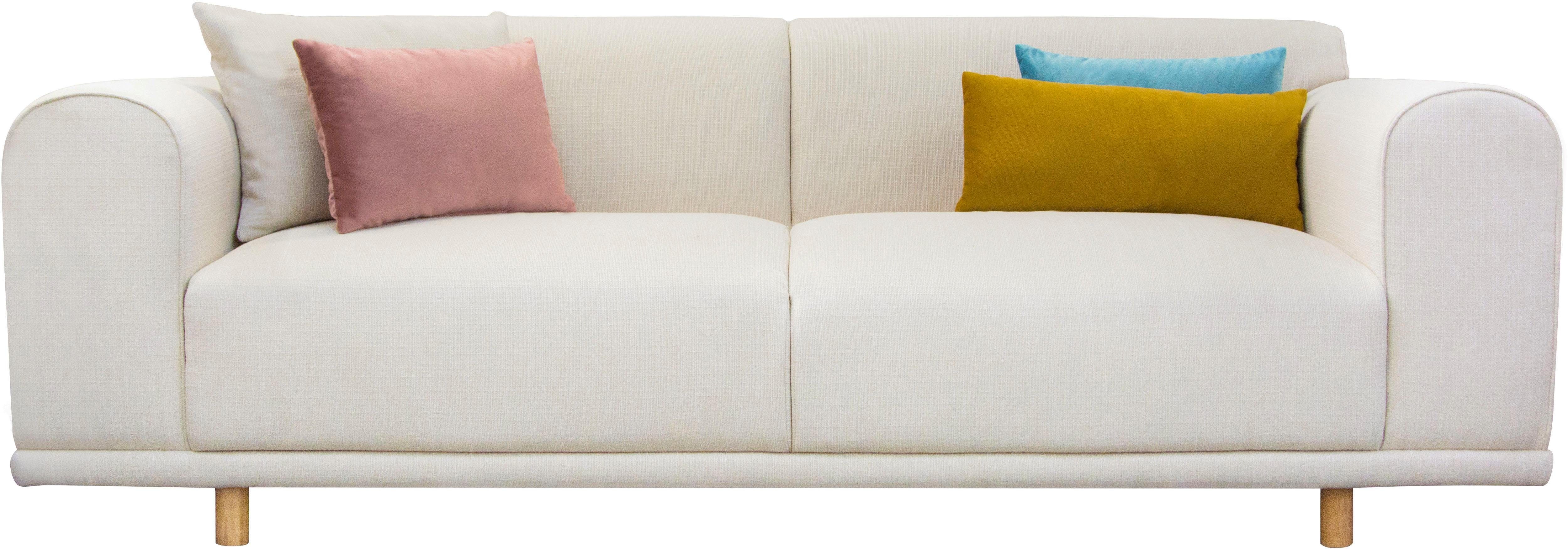 andas 3-zitsbank Maroon in een scandinavisch design, met losse kussens