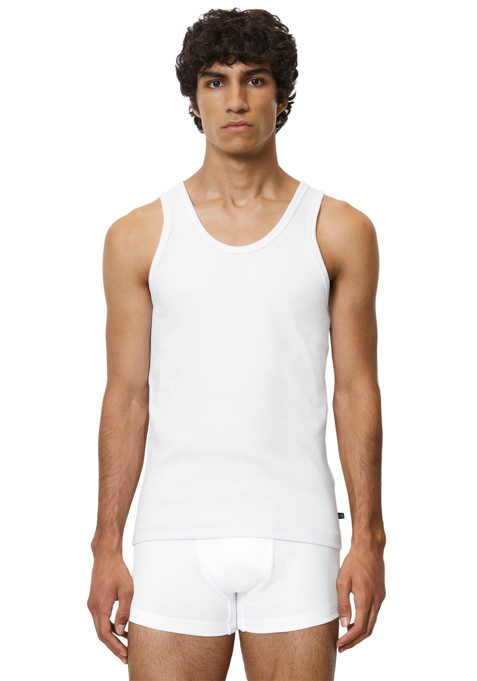 Marc O'Polo Muscle-shirt Iconic rib in aansluitend model (2-delig, Set van 2)