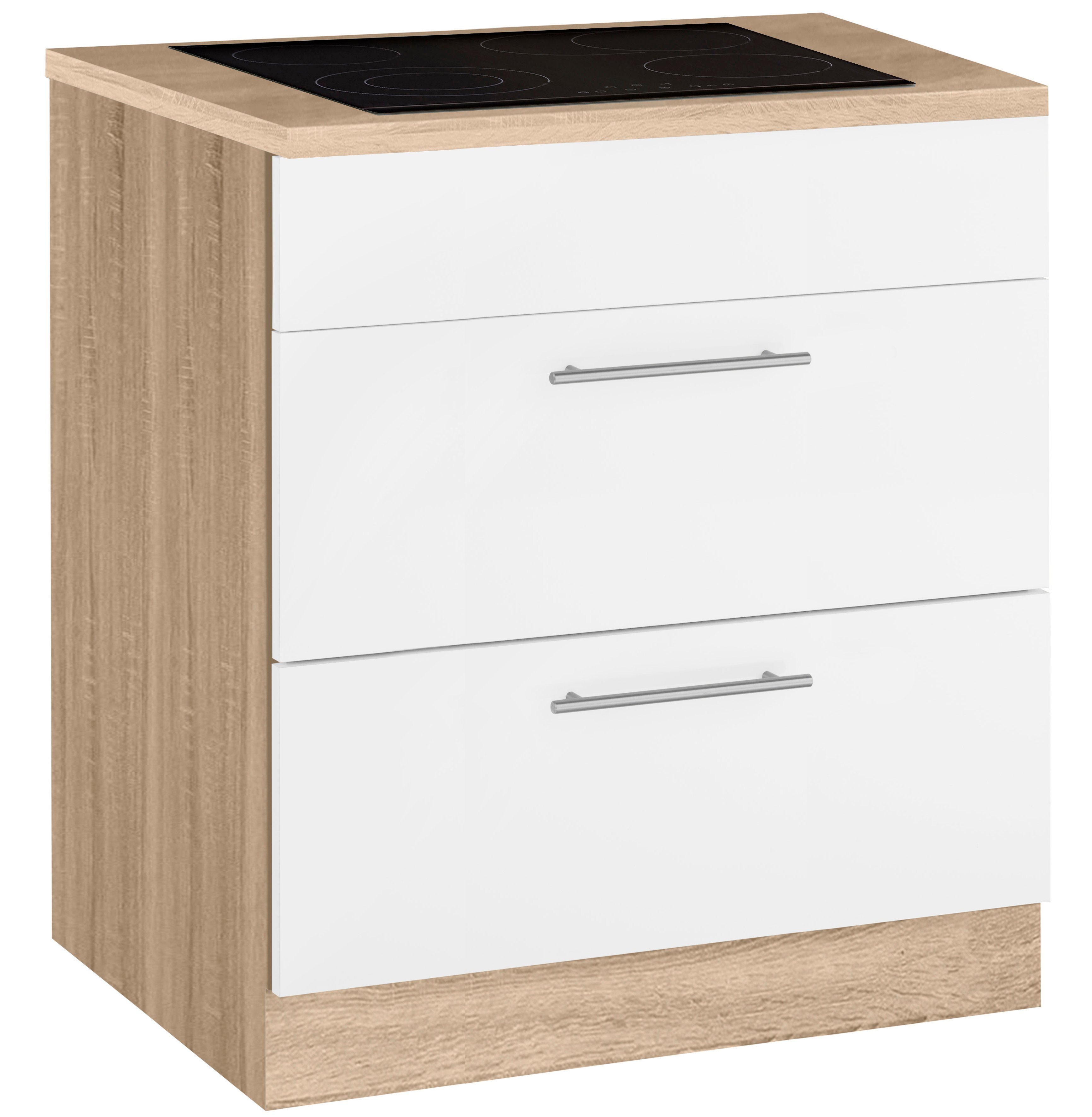 wiho Küchen Ombouwkast voor fornuis Cali 90 cm breed ombouwkasten beige