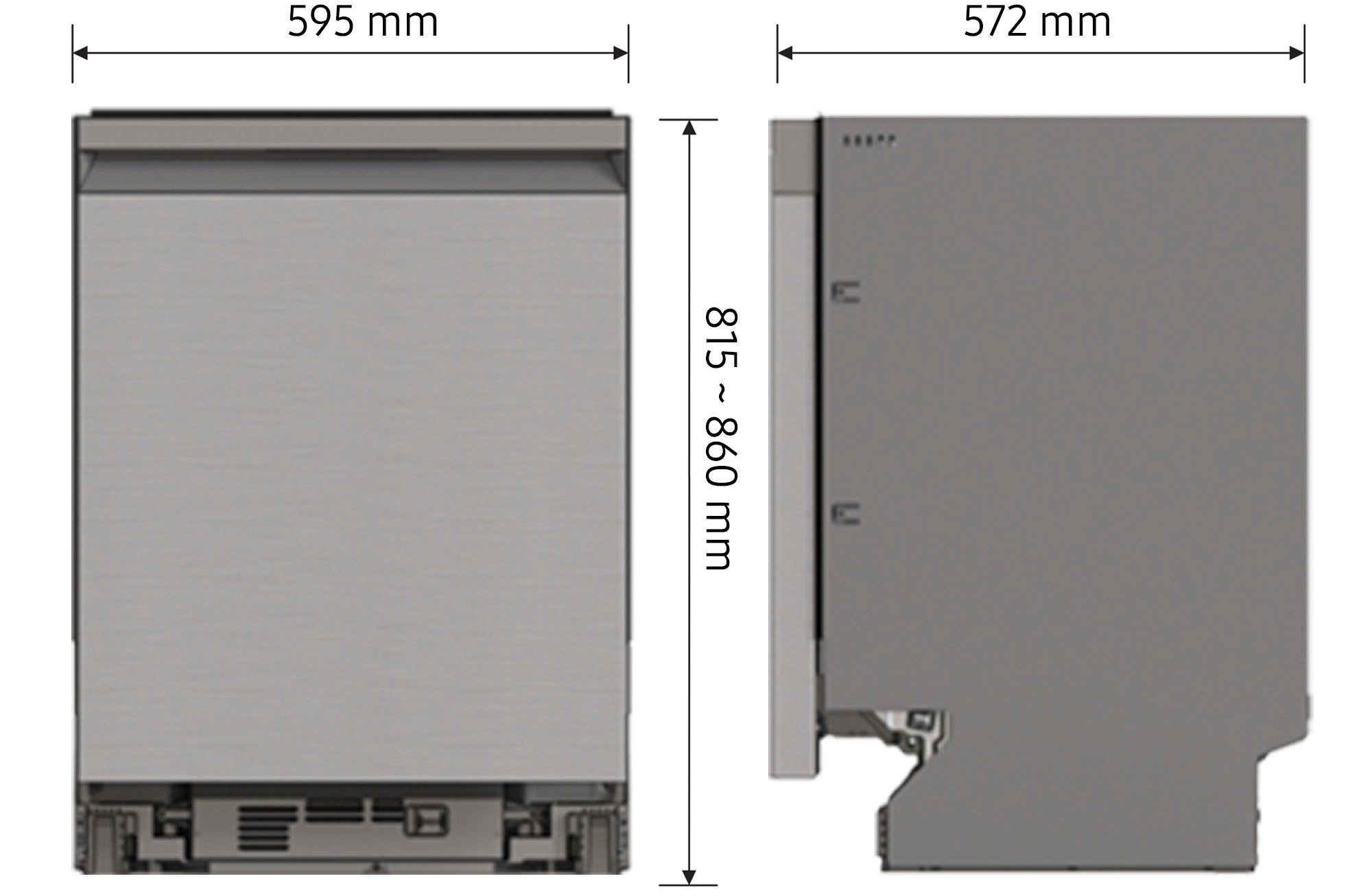 Samsung Onderbouwvaatwasser DW60BG750USLET, 81,5 cm x 59,5 cm