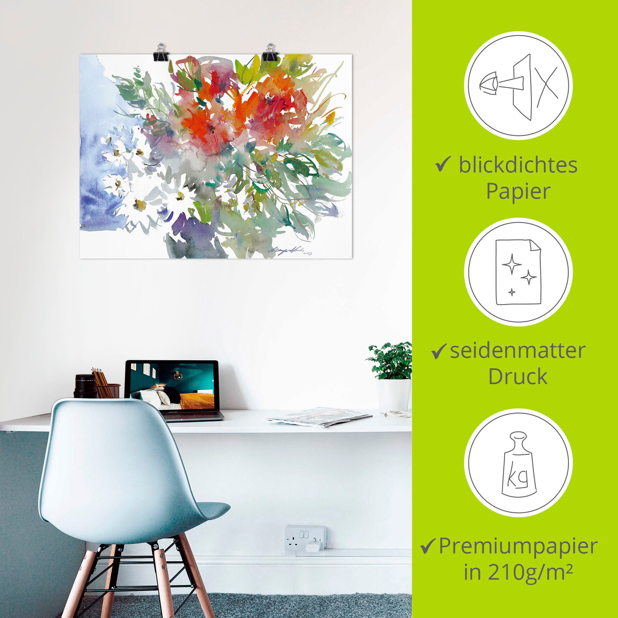 Artland Artprint Bos bloemen II als artprint op linnen, poster, muursticker in verschillende maten