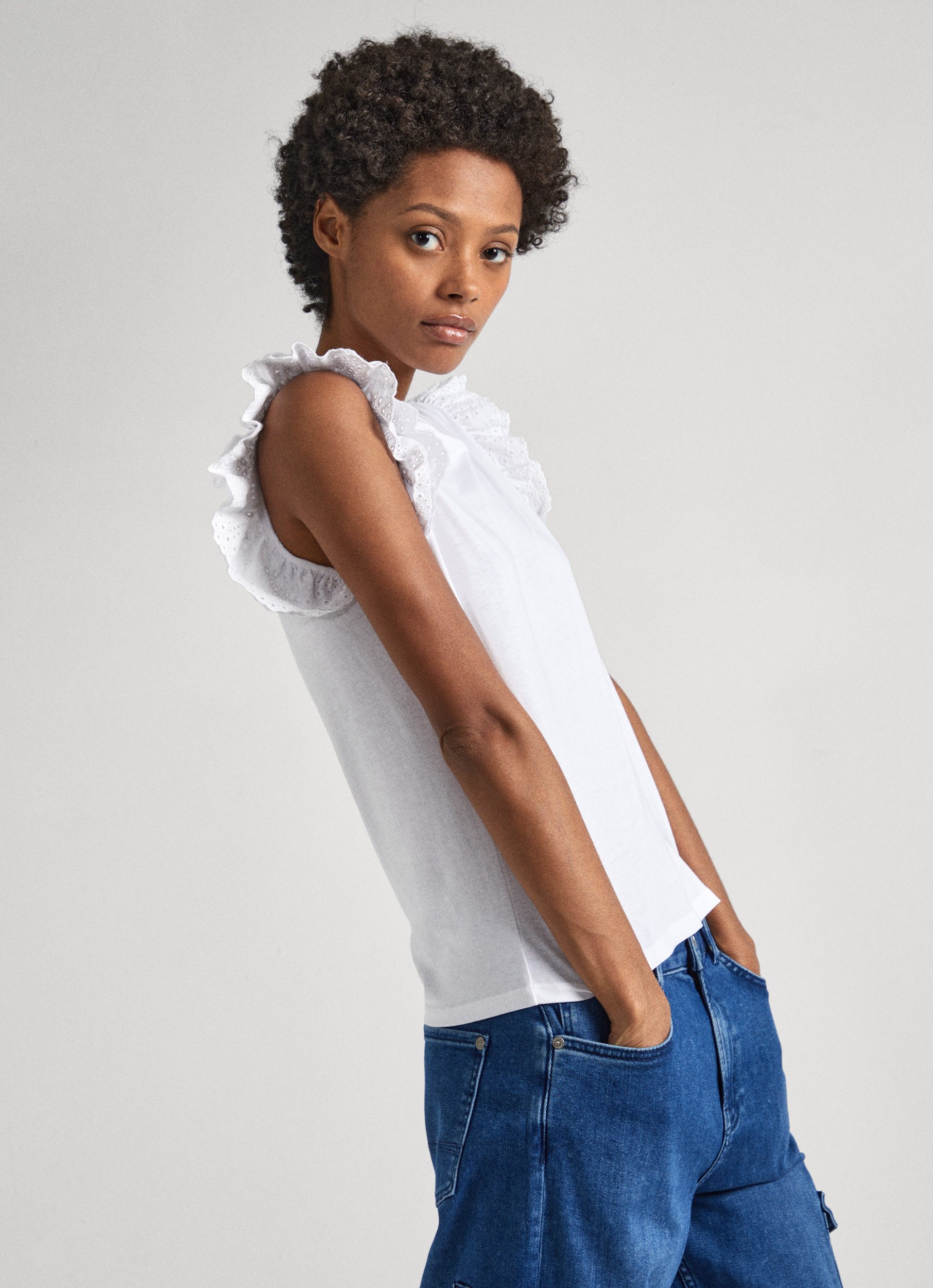 Pepe Jeans T-shirt Lindsay met ruches
