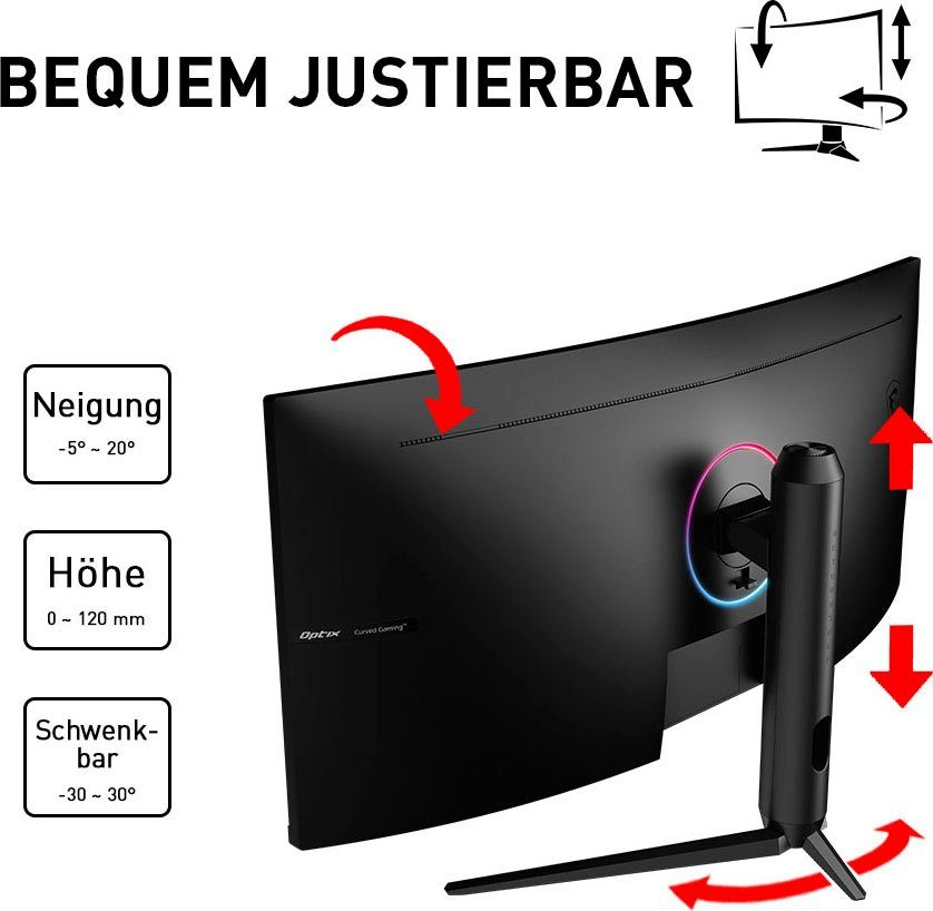 MSI Curved-gaming-ledscherm Optix MAG342CQR, 86 cm / 34", UWQHD