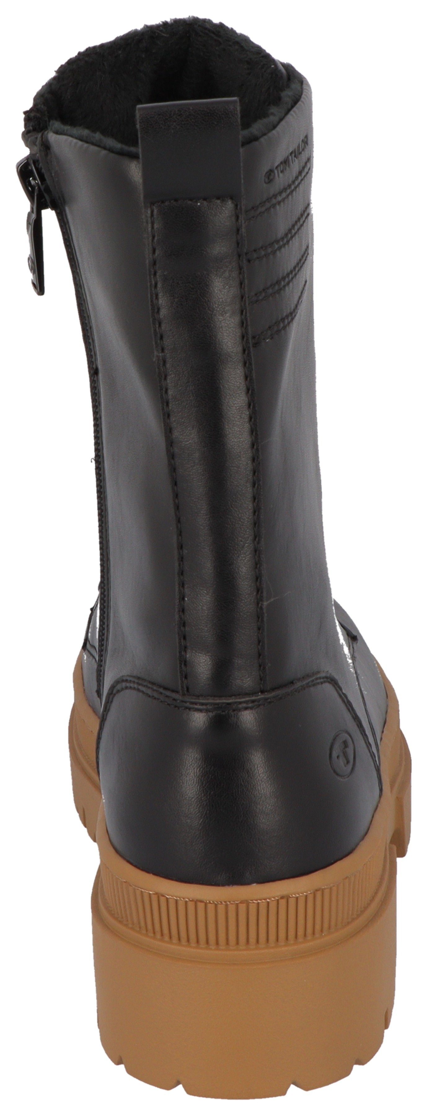 Tom Tailor Hoge veterschoenen met gekleurde loopzool