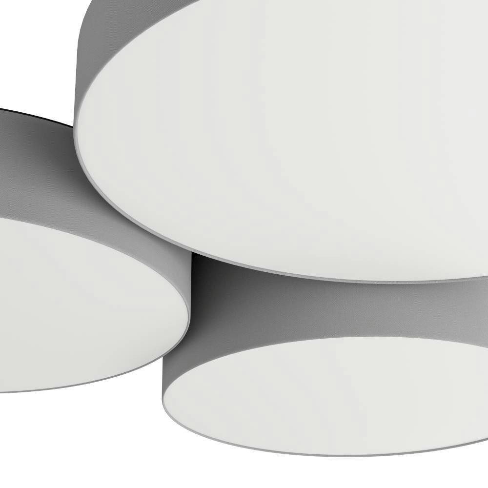 EGLO Plafondlamp BARBANO-Z plafondlamp, grijs wit, ZigBee 3.0, disco-modus, timer App en spraakbesturing Alexa, 60,5 x 56,5 x 9 cm, excl. afstandsbediening (1 stuk)