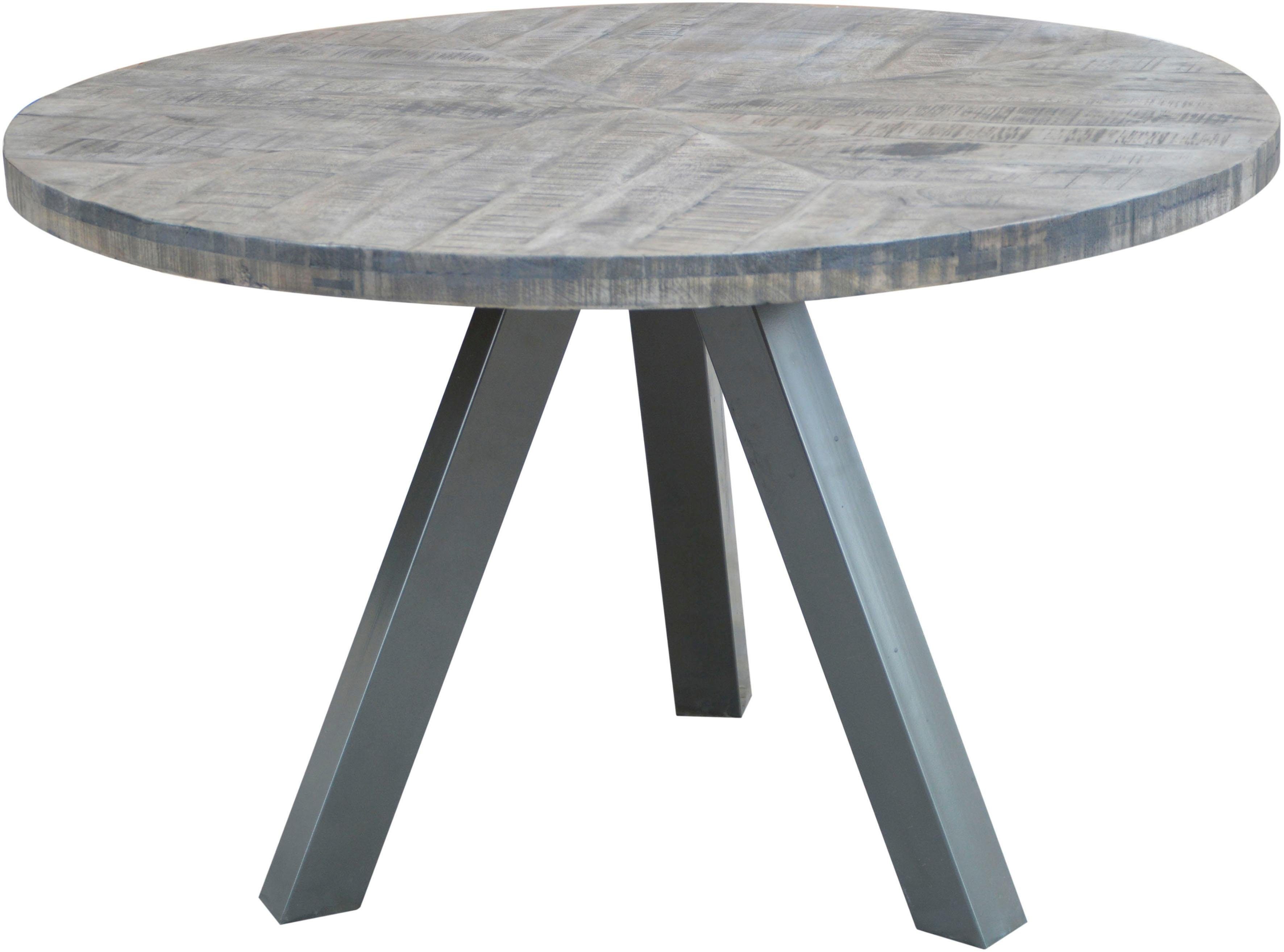SIT Eettafel Tops&Tables met massief houten blad van mangohout, ronde tafel