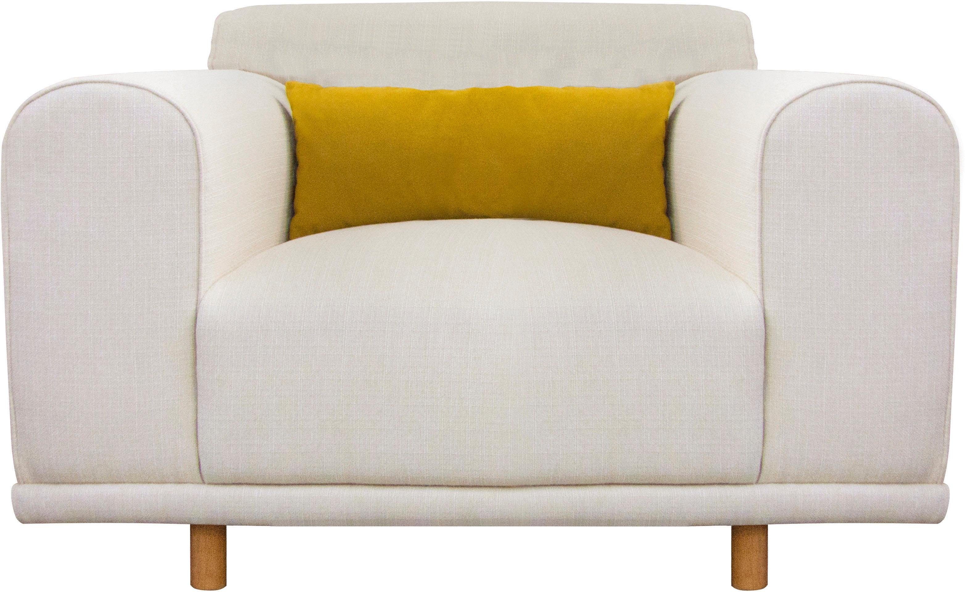 andas Loveseat Maroon stoel in een scandinavisch design, met losse kussens (set)