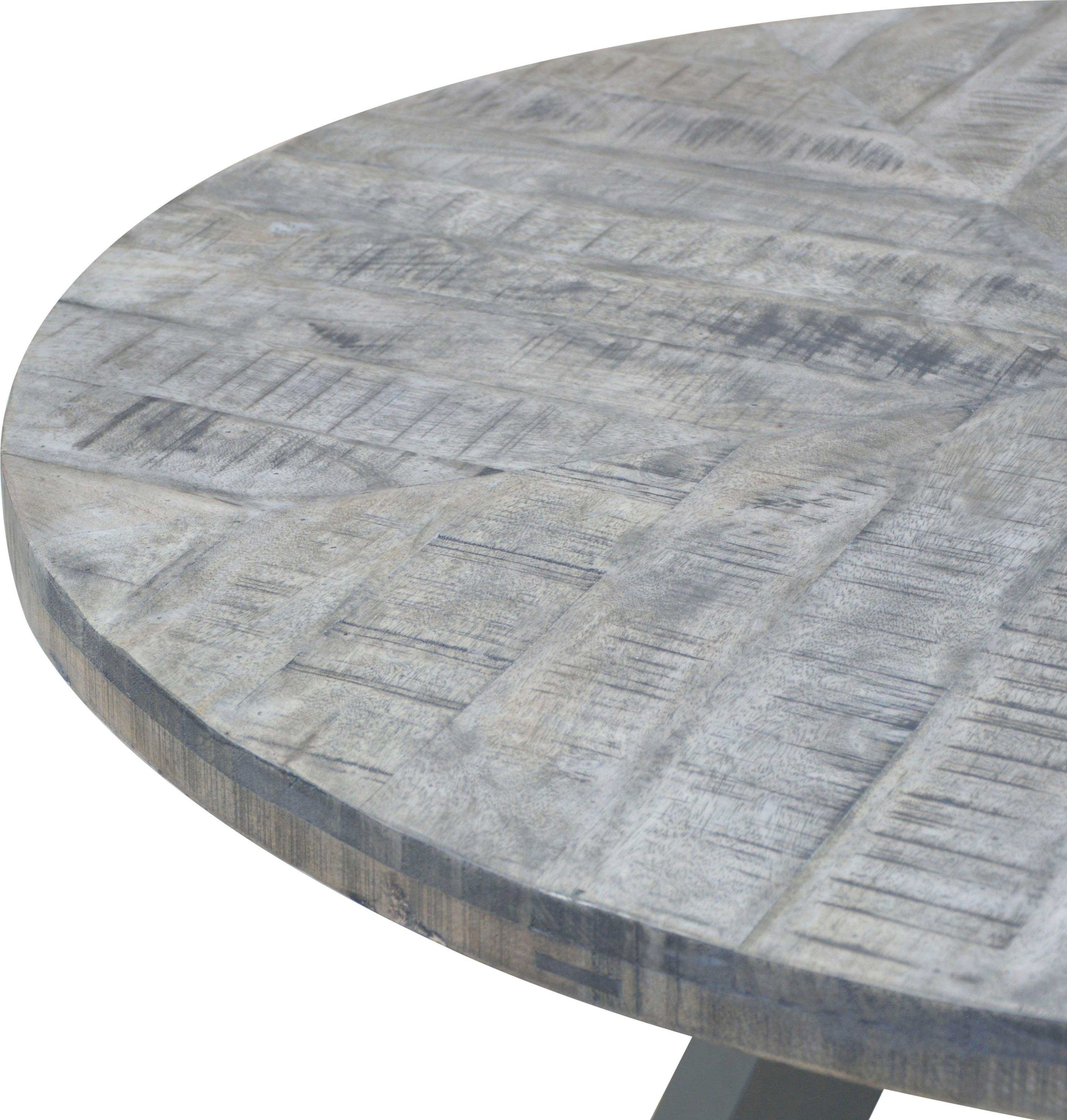 SIT Eettafel Tops&Tables met massief houten blad van mangohout, ronde tafel