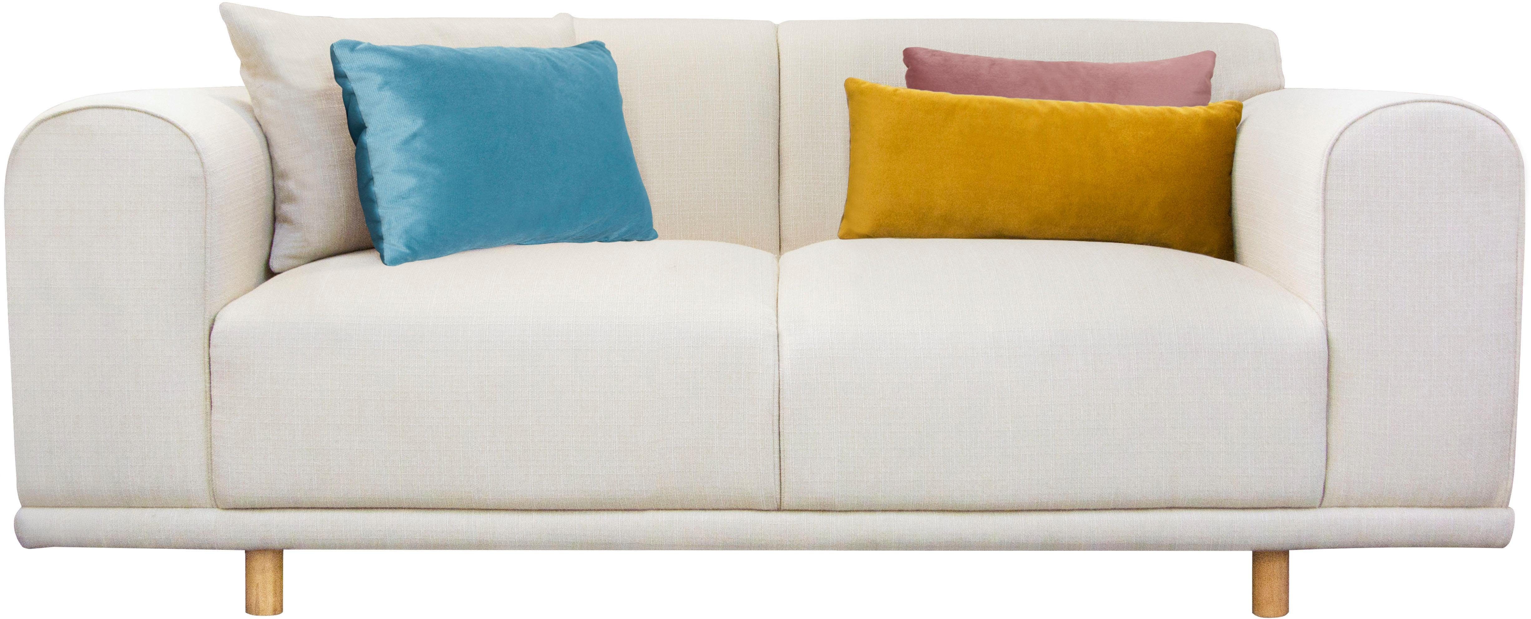 andas 2-zitsbank Maroon in een scandinavisch design, met losse kussens