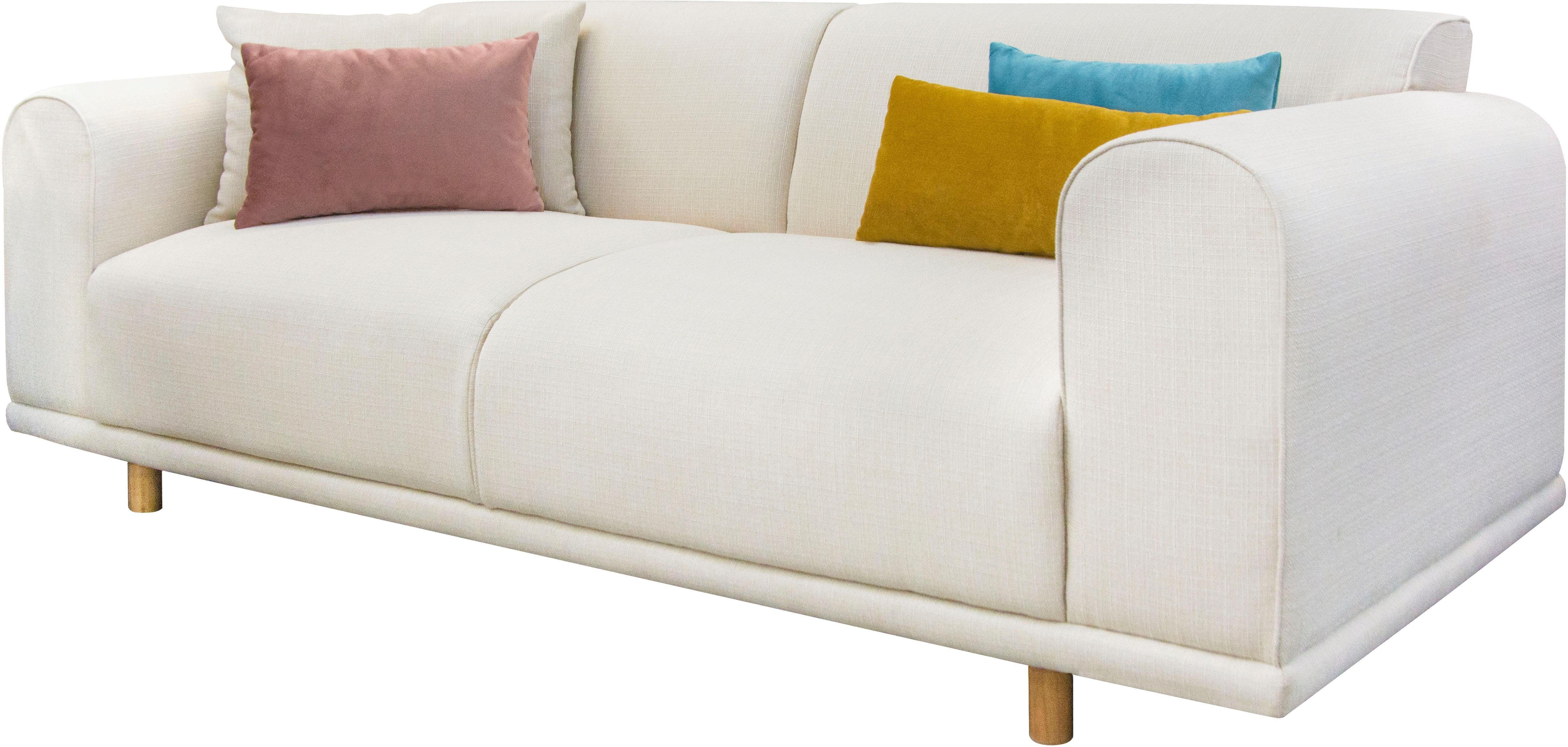 andas 3-zitsbank Maroon in een scandinavisch design, met losse kussens