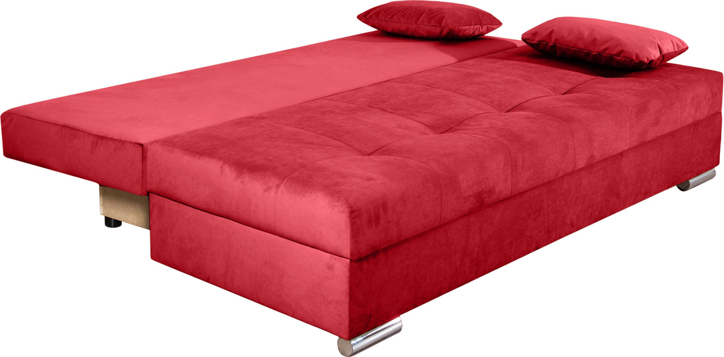 COLLECTION AB Slaapbank Tania met bedfunctie en bedlade comfortabele zitcomfort: veren-kern bekleding, inclusief rugkussen