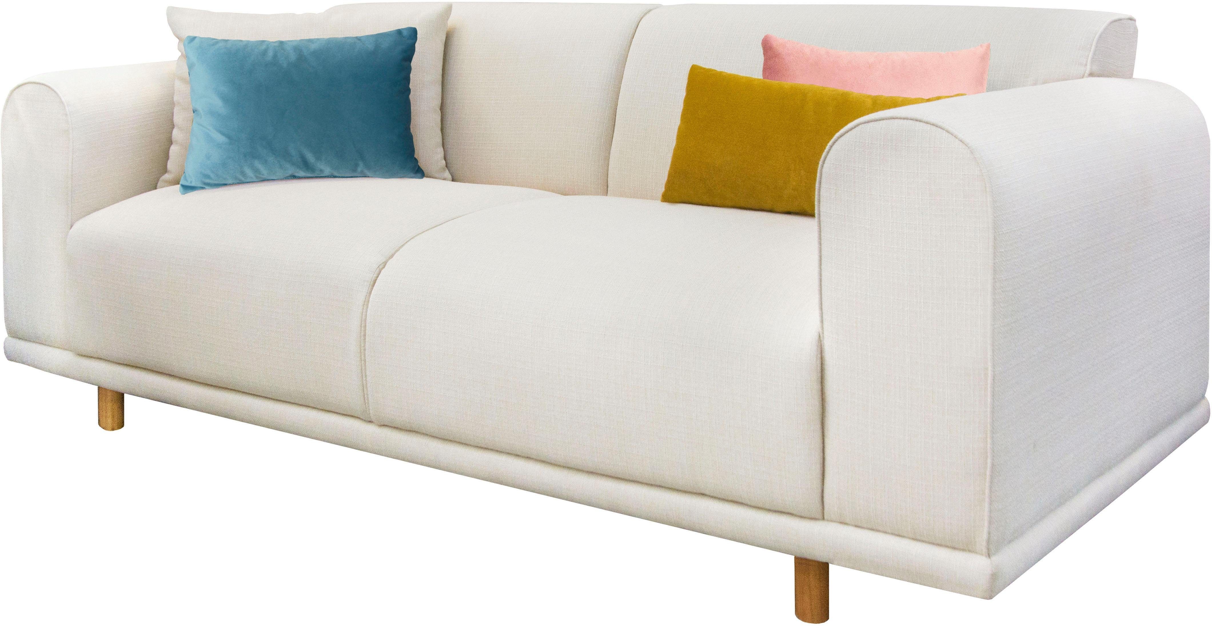 andas 2-zitsbank Maroon in een scandinavisch design, met losse kussens