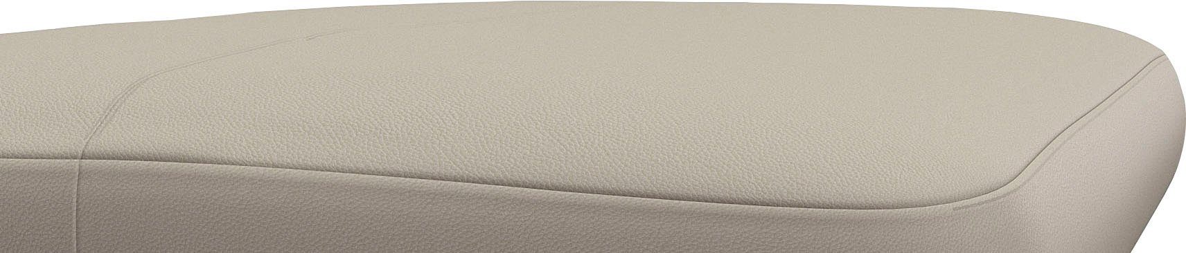 FLEXLUX Poef Glow zithocker, gestoffeerde Hocker met opbergruimte, voet van aluminium
