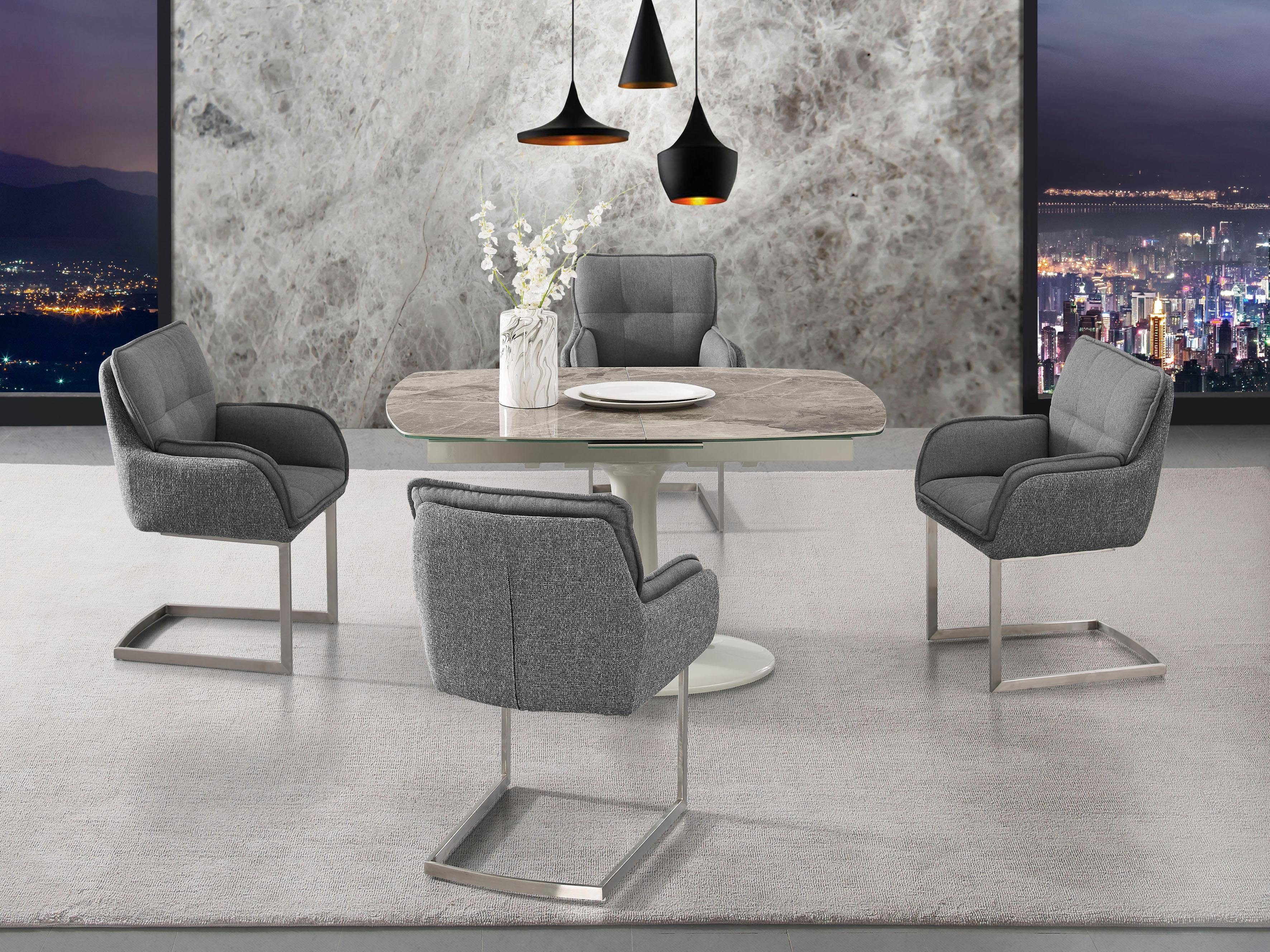 Places of Style Eetkamerstoel Durham, TOPSELLER!, OTTOs keuze set van 2 in een modern design, zacht verdikte zitting en rugleuning