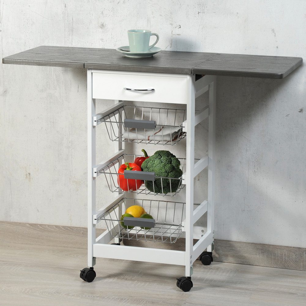 KESPER for kitchen & home Keukentrolley Rollwagen - wit, FSC