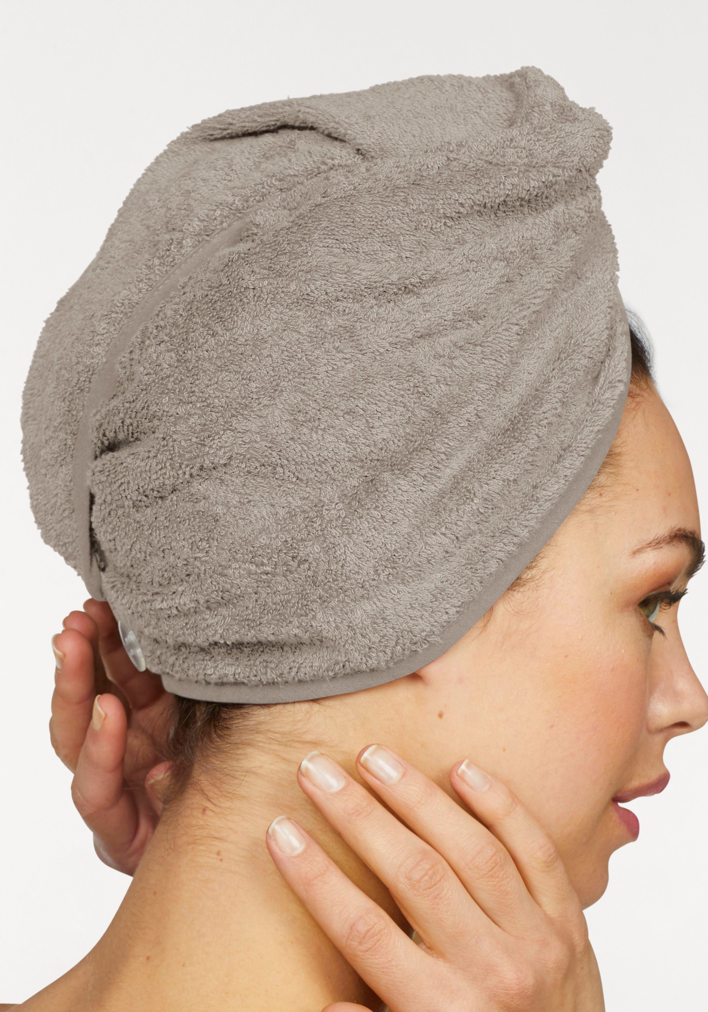 my home Tulband-handdoek Juna, als set en serie verkrijgbaar, 2 turbanhanddoeken 24x61cm (2 stuks)