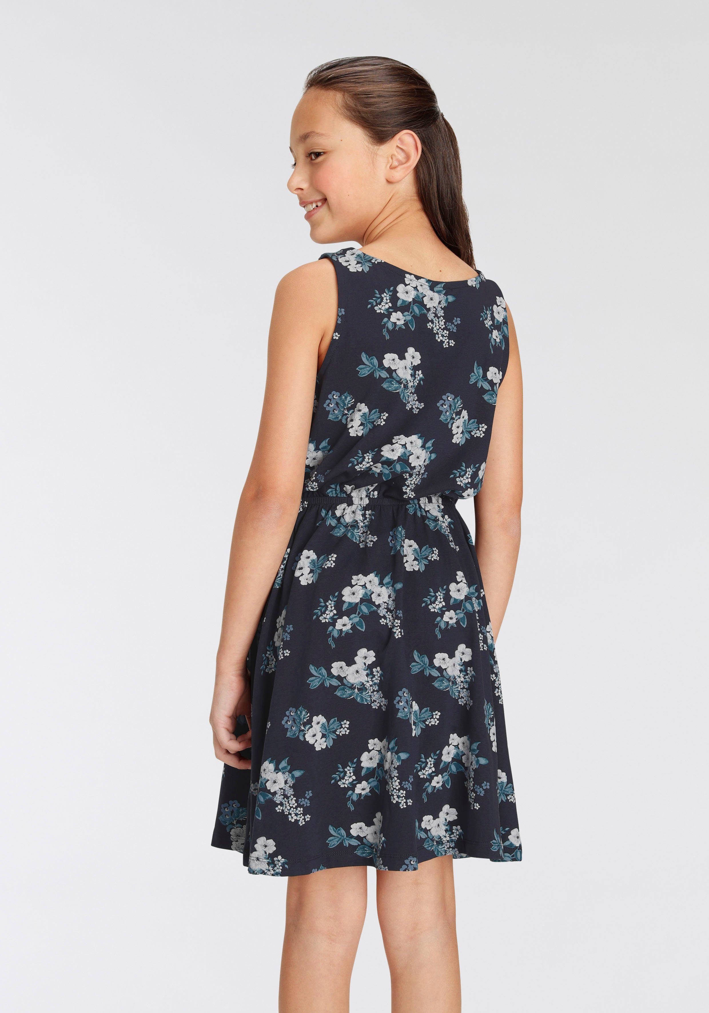 KIDSWORLD Jerseyjurk - Skaterjurk bedrukt met bloemen feestelijke gelegenheden, knie-vrije lengte, modieus, van jersey stof