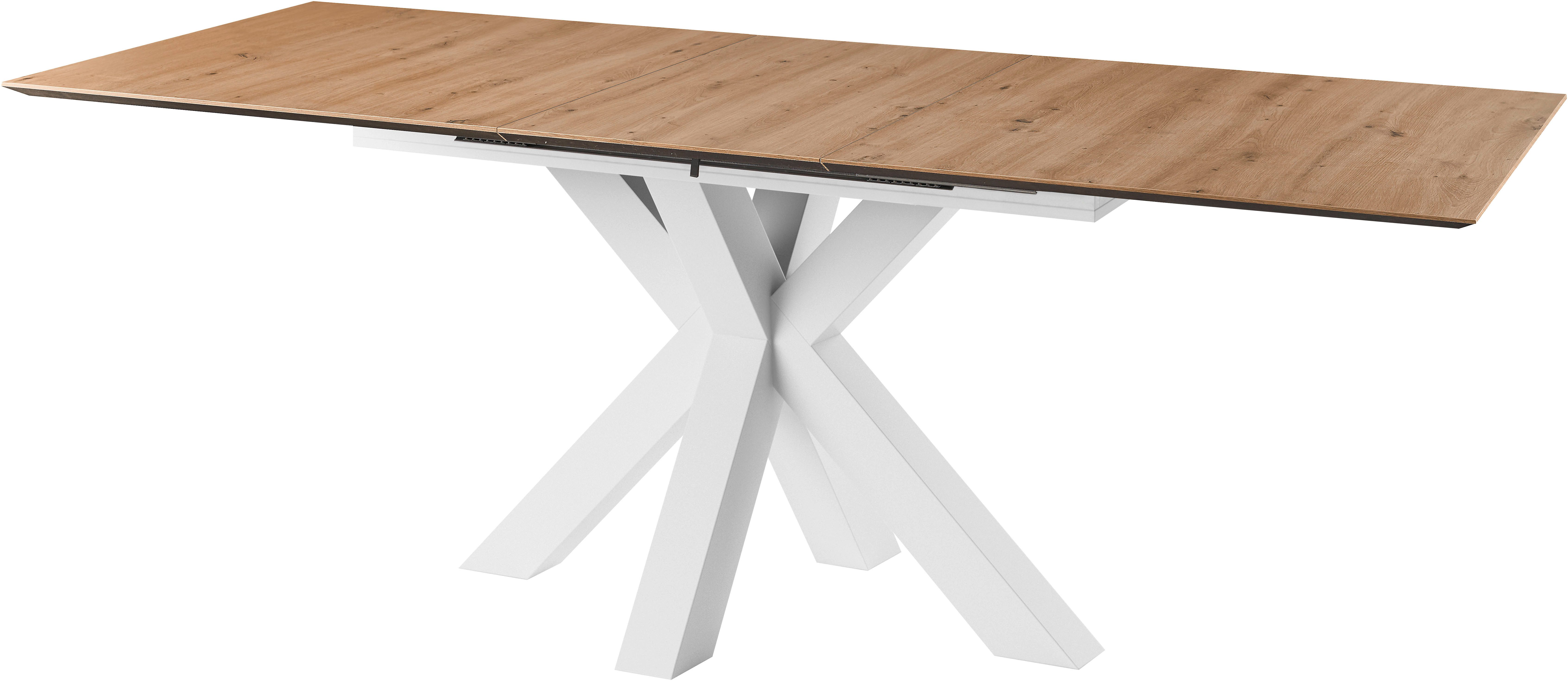 set one by Musterring Eettafel New Atlanta Rechthoekig blad met Zwitserse rand, uitschuifbaar, stervormig onderstel