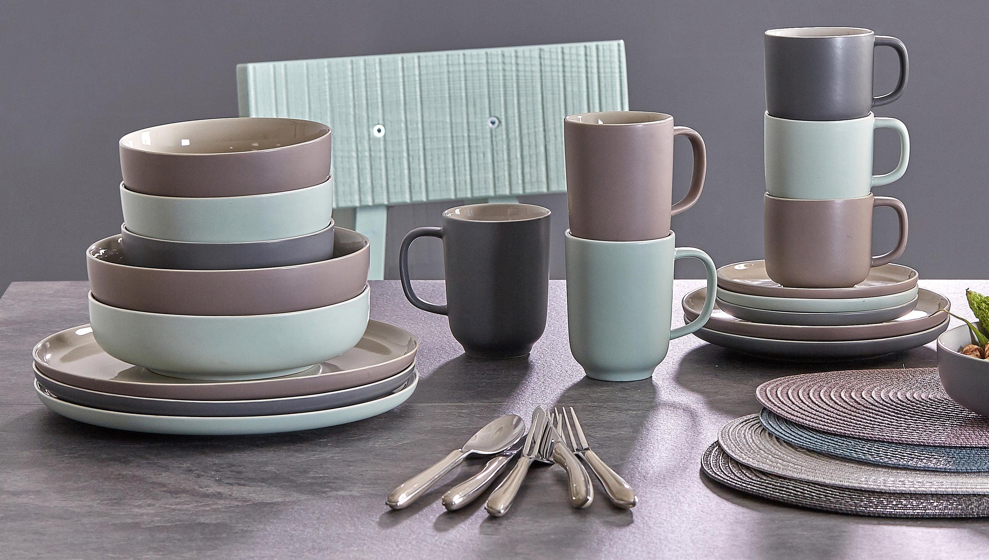 Ritzenhoff & Breker Koffieservies Serviesset, servies Jasper Scandinavische stijl, 12 delen, voor 4 personen (set, 12-delig)