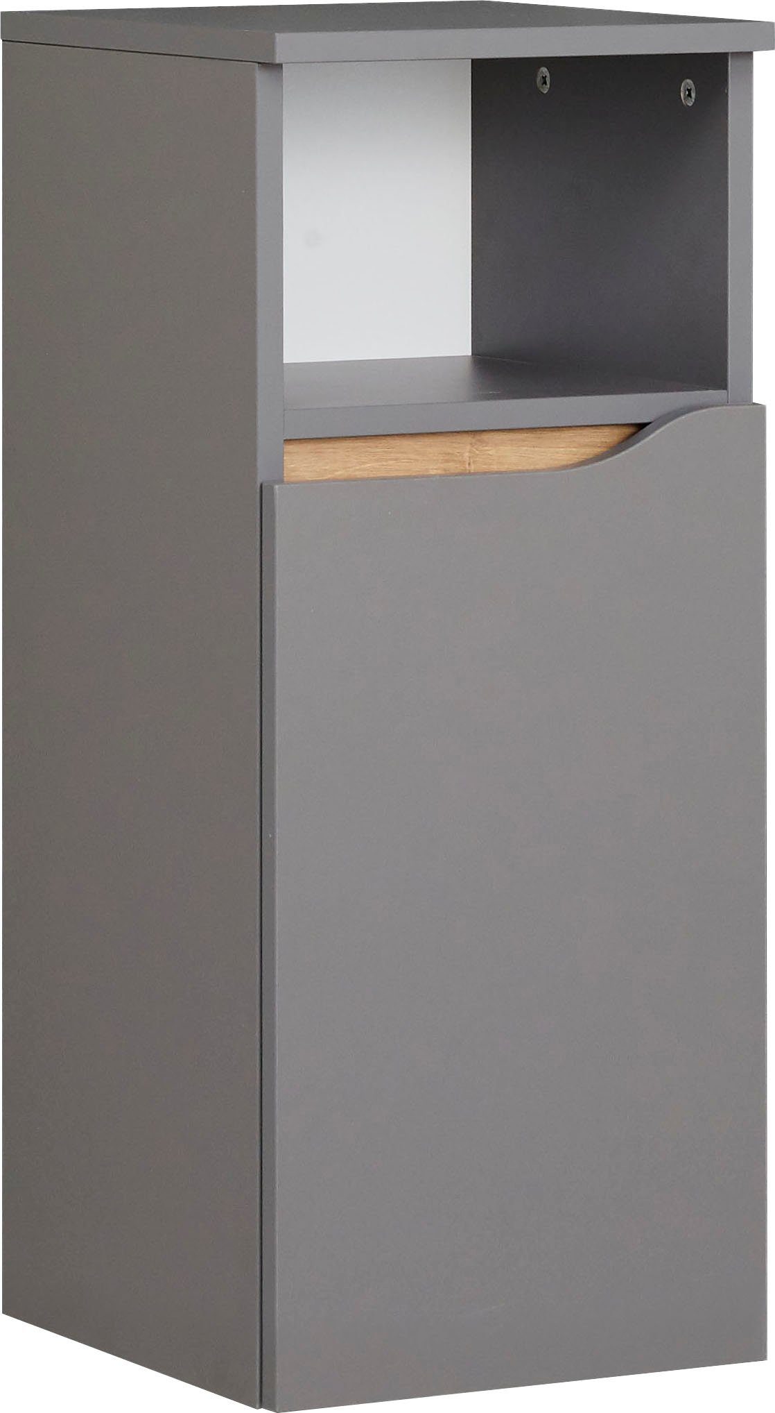 Saphir Onderkast Quickset badkamerkast met 1 deur, 1 legplank, 30 cm breed onderkasten grijs