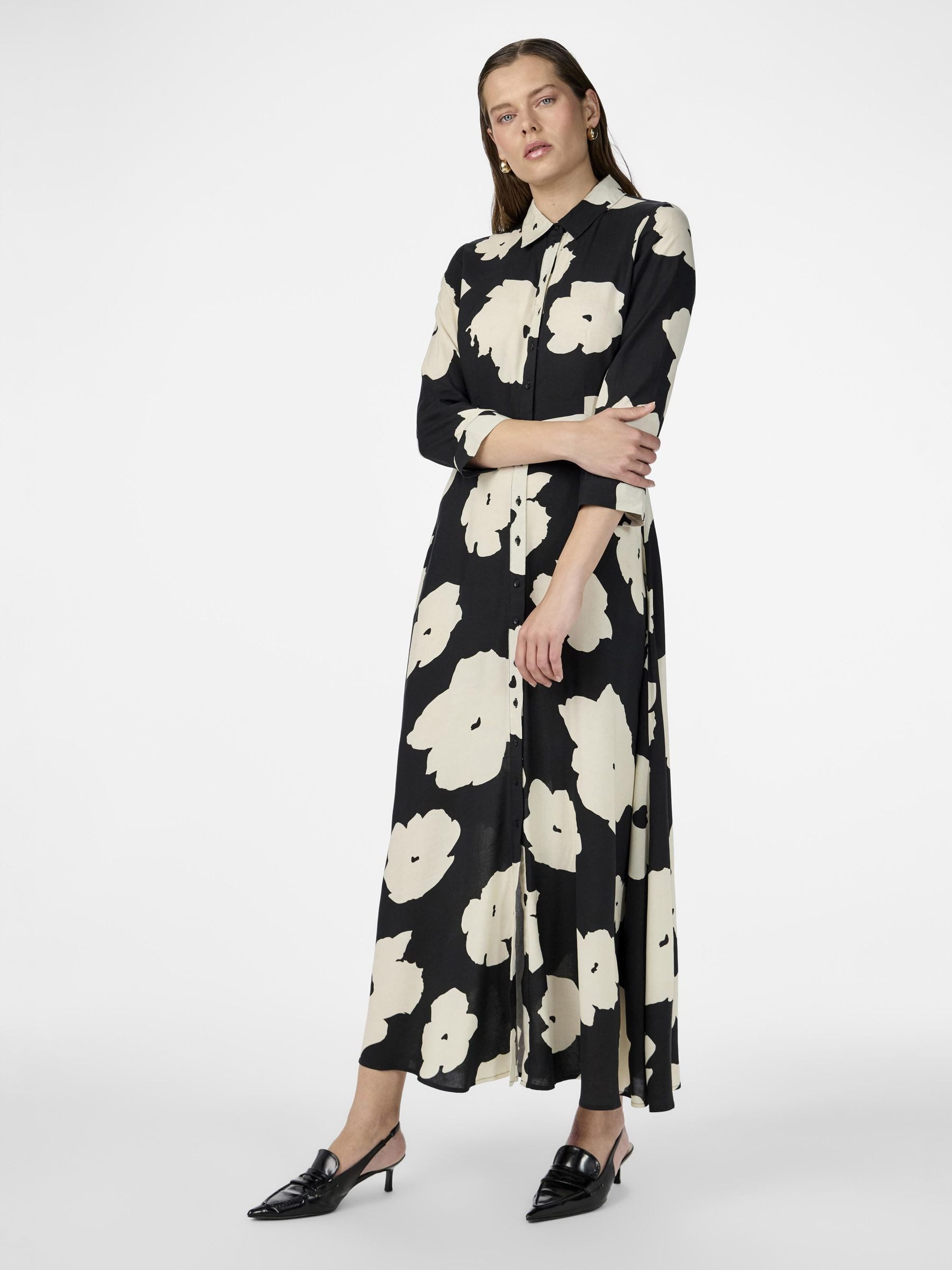 Y.A.S Jurk met overhemdkraag YASSAVANNA LONG SHIRT DRESS