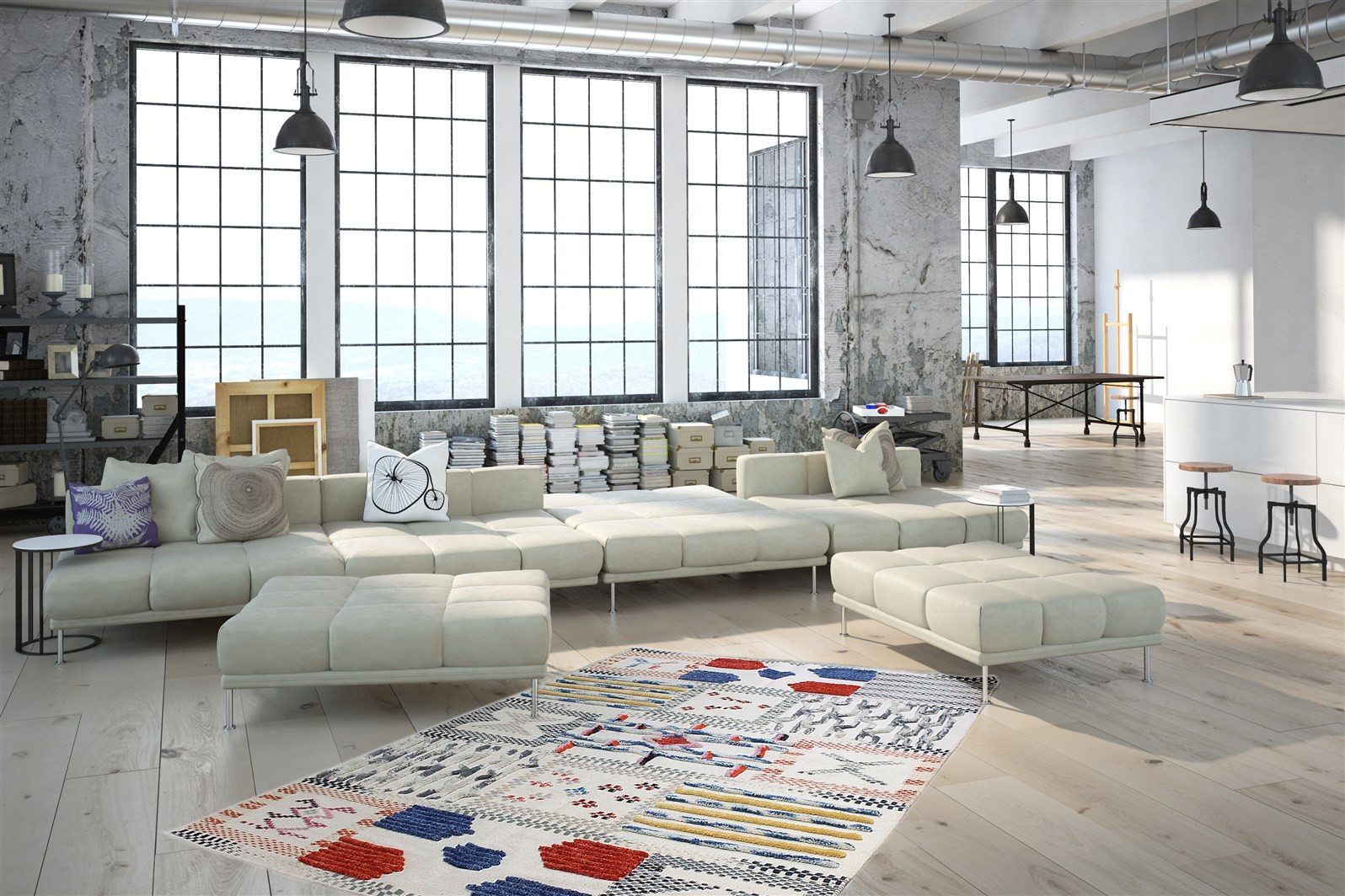 Kayoom Vloerkleed Empire 110 Creatief ontwerp door etno-patronen.