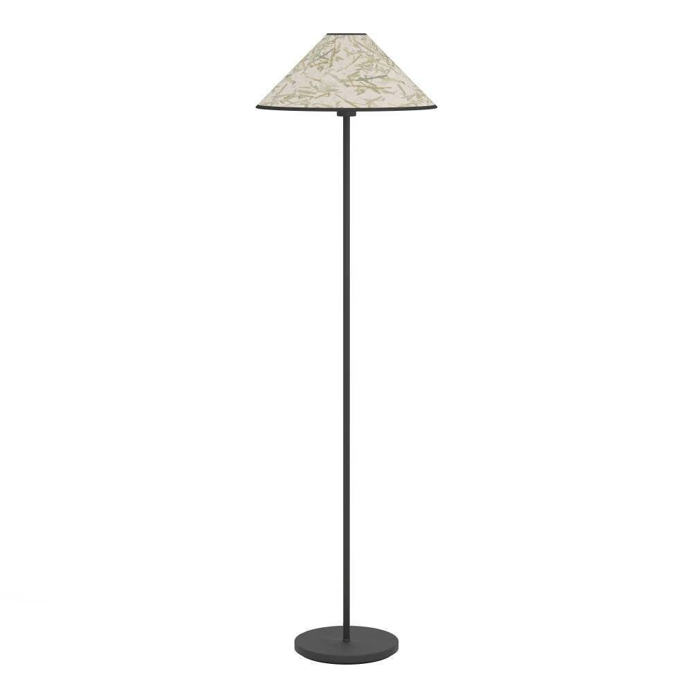 EGLO Staande lamp OXPARK Vloerlamp, vloerlamp, textiel met bamboe bladeren, woonkamer (1 stuk)