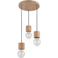 spot light hanglamp trongo round hanglamp, natuurproduct van eikenhout, duurzaam met fsc-certificaat, kabel in te korten, made in eu bruin
