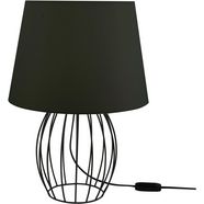 britop lighting tafellamp serenity met textielen kap en onderstel van metaal, snoerschakelaar, bijpassende lm e27 - exclusief zwart