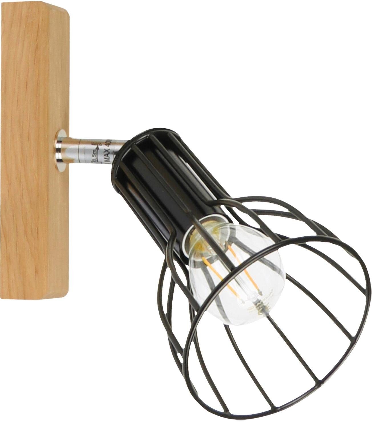 SPOT Light Wandlamp MEGAN WOOD Natuurproduct van massief eikenhout, duurzaam - FSC-gecertificeerd
