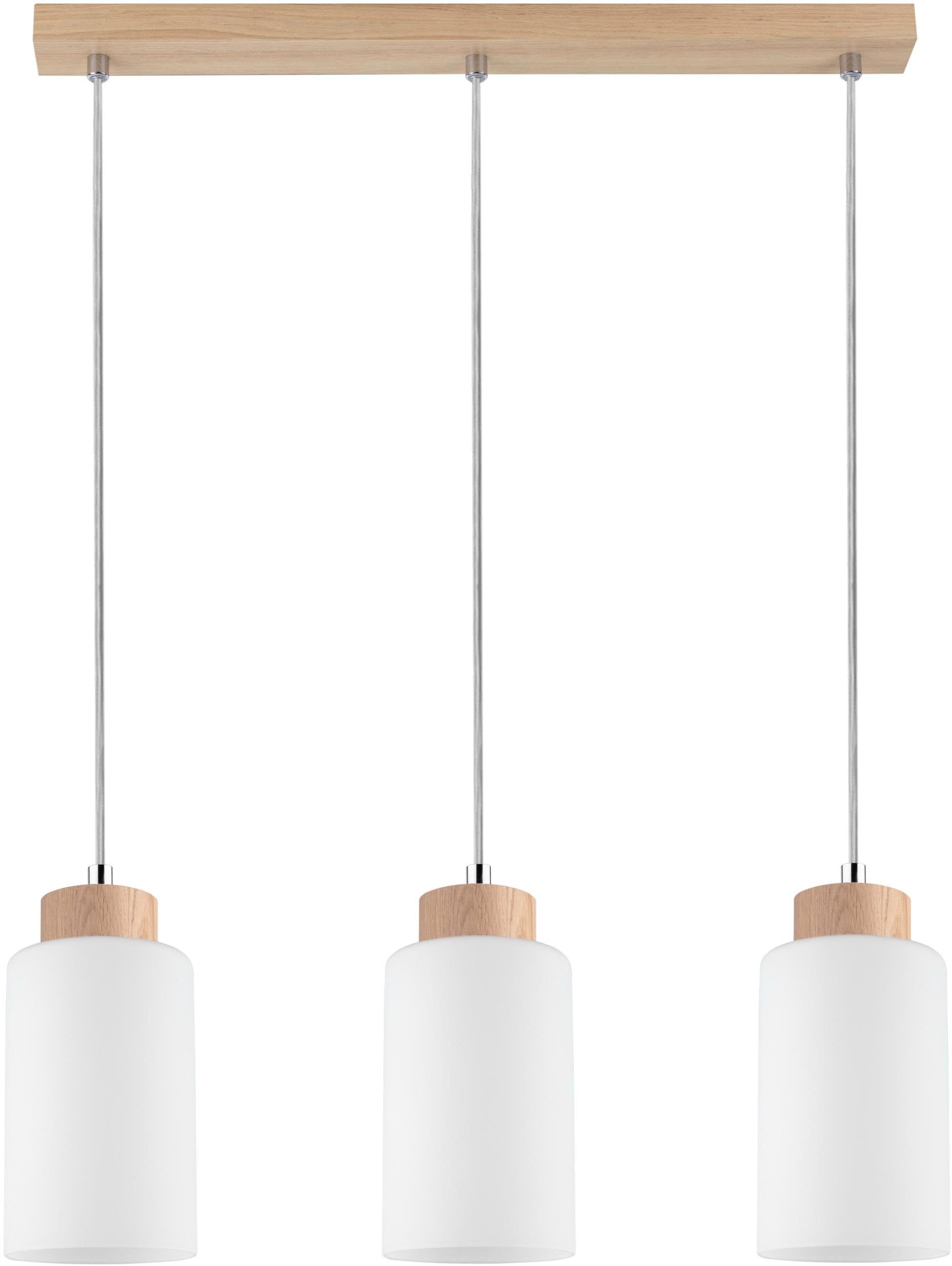 SPOT Light Hanglamp BOSCO Hanglamp, natuurproduct van eikenhout, duurzaam met FSC®-certificaat, hoogwaardige kap van glas, Made in EU