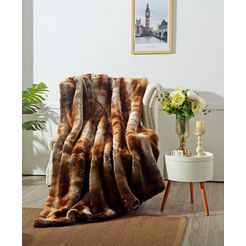 star home textil deken zobel van bijzonder zacht materiaal bruin